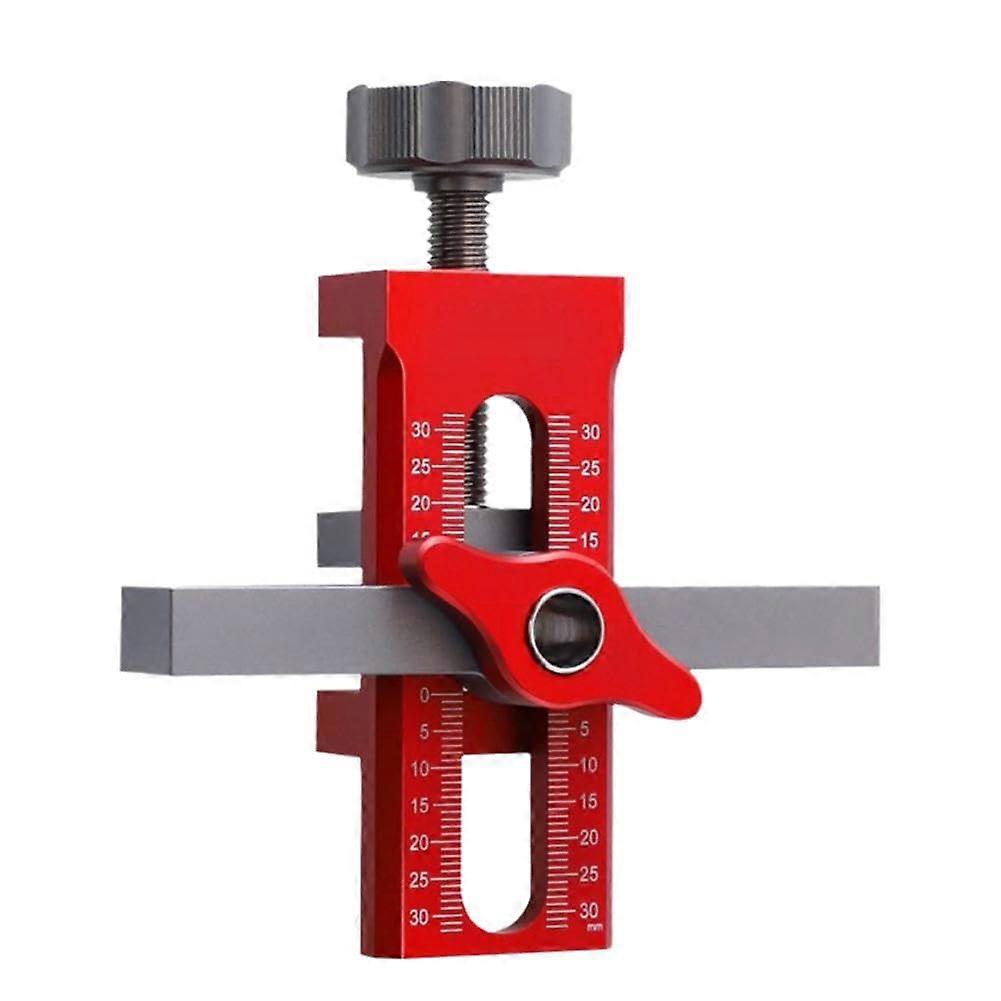 2in1 Cabinet Panel Mounting Device, Rebounder, Drilling, Installation Clamp, Metal, NonSlip, Stable Mounting Plate, Red Standard