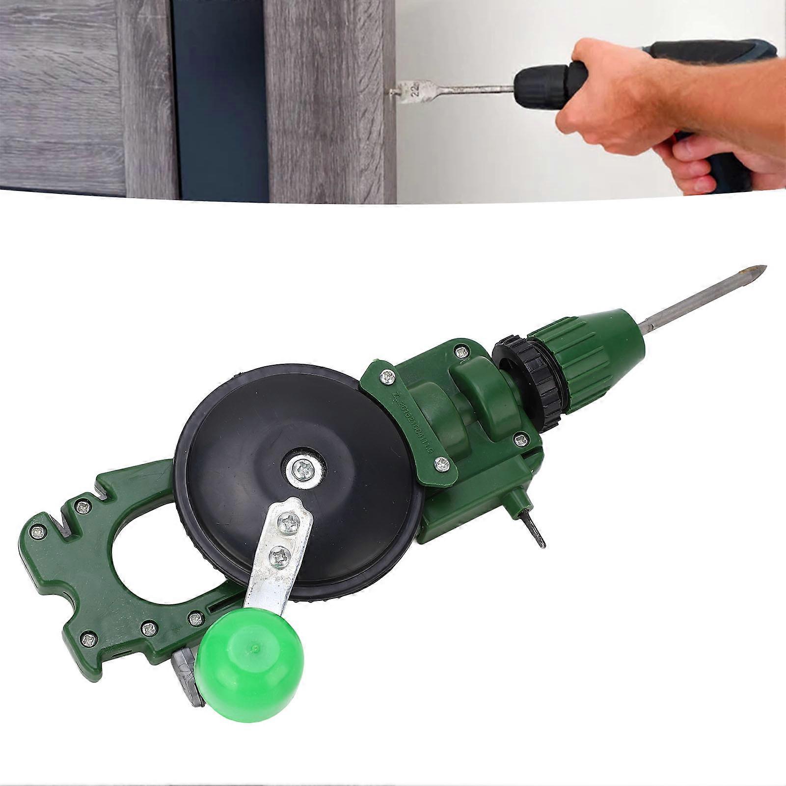 Multifunctional Hand Crank Drill Knife Sharpener Glass Cutter ABS Tool for Woodworking 