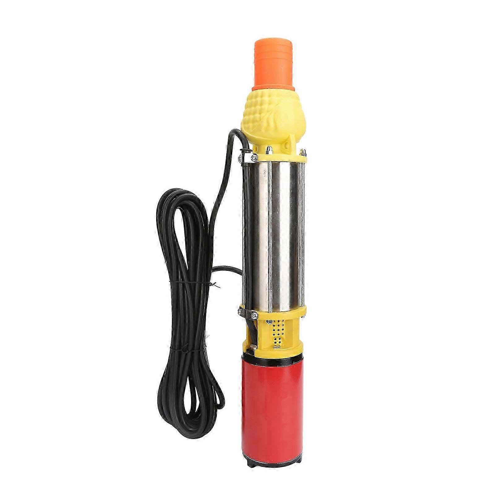 Pompe de puits submersible solaire profonde DC12V 250W vis en acier inoxydable pour l’irrigation du jardin agricole à la maison 13 mètres de tête