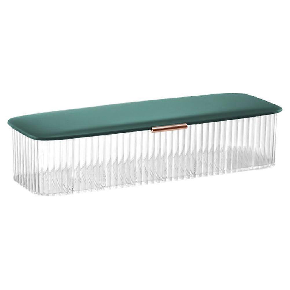 Portable Cable Organizer Case With Multiple Compartments Ideal For Home Office Use 11.3X3.9X3in Green 1Pack