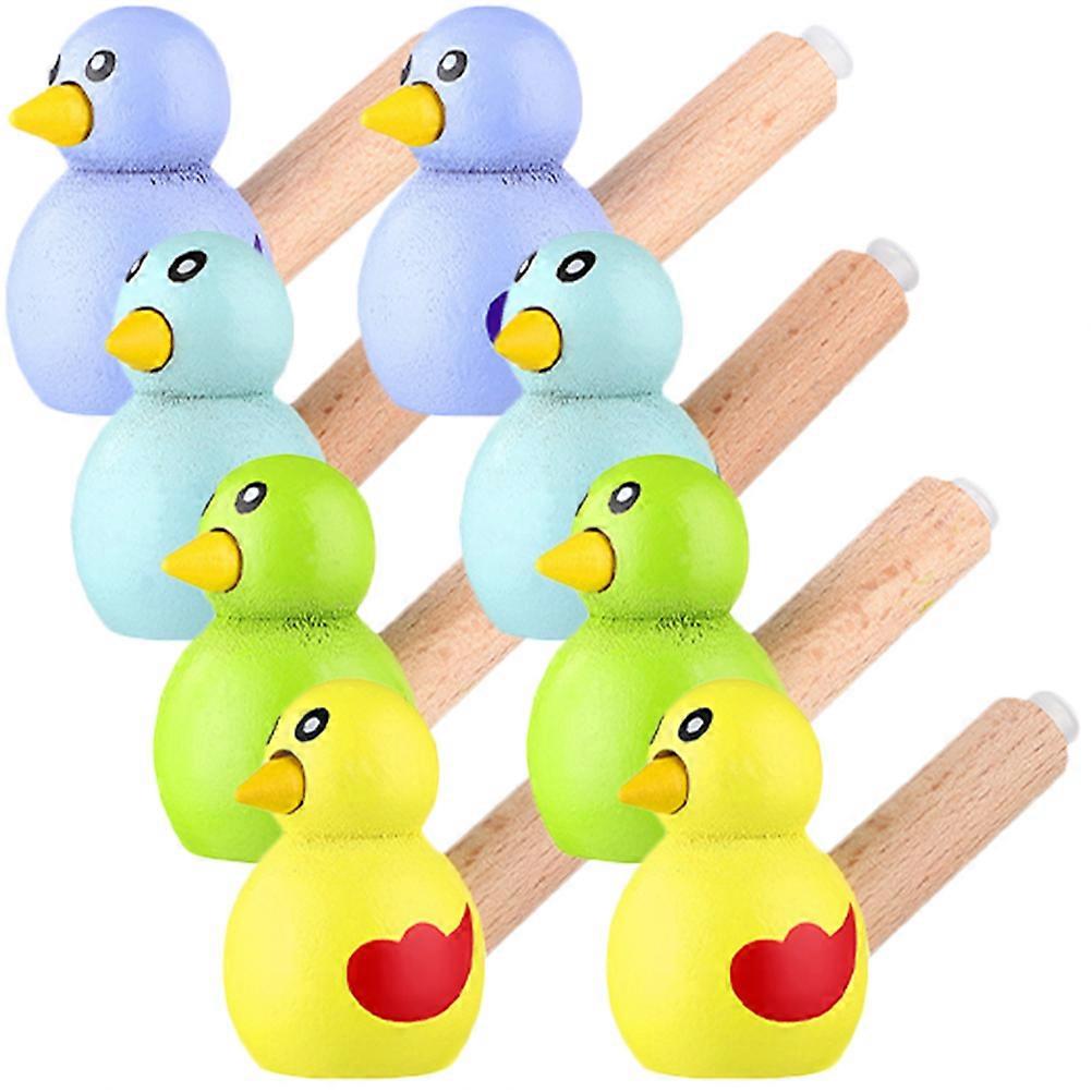 8 Pcs Wooden Bird Whistle Toys for Kids Educational Musical Instruments Small Size