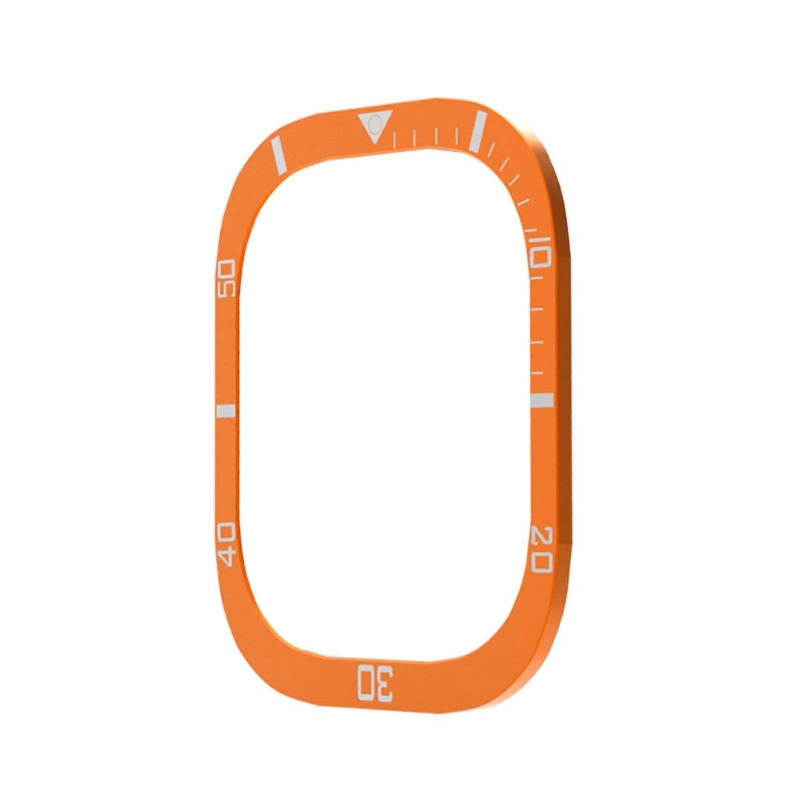 Hollow Bezel For Apple Watch Ultra 49mm, Screen Guard, Durable, No Glass Protector, Orange Metal Bumper 49mm