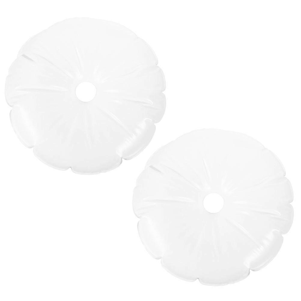 White Plastic Beach Umbrella Base Weight Bag for Storage with Water Filling Feature 2 Pcs