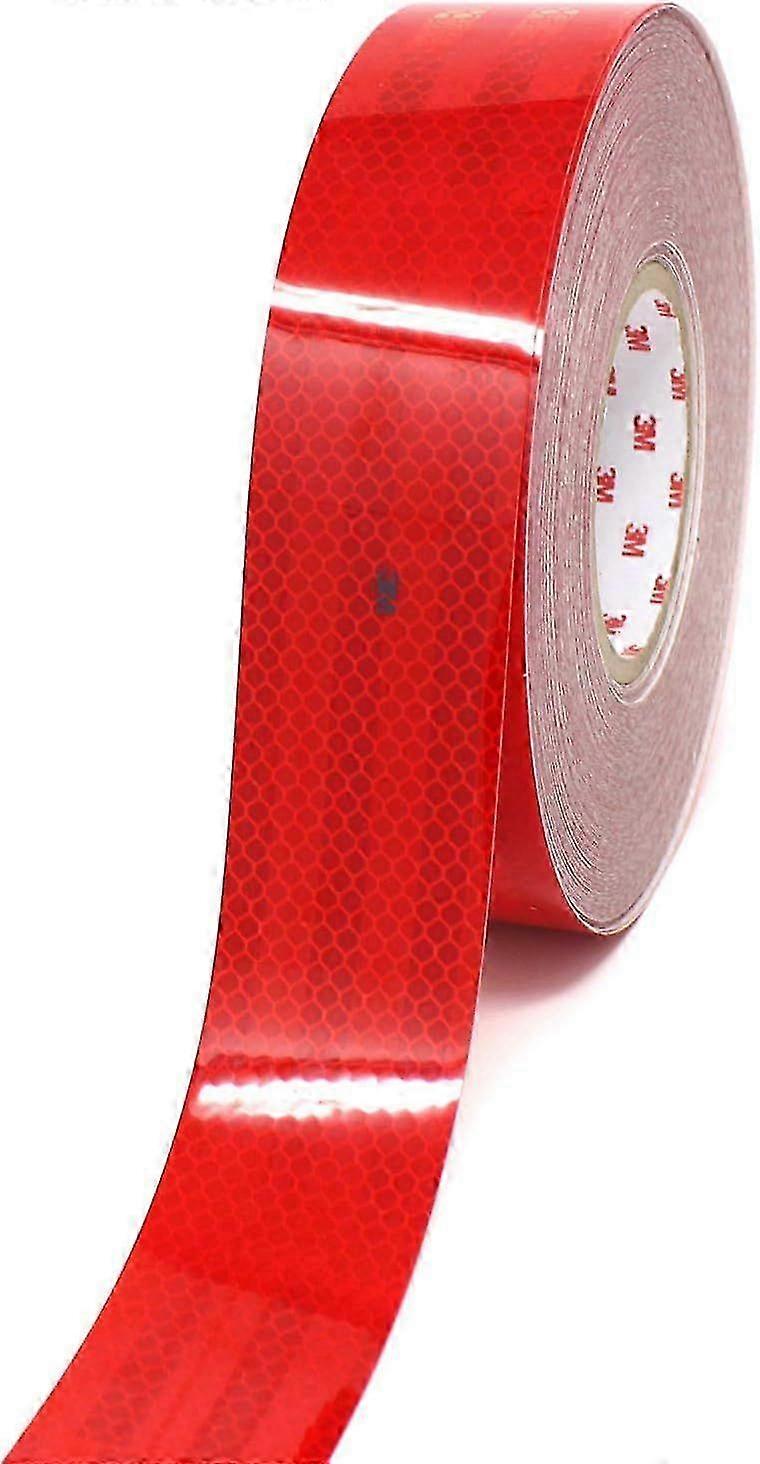 3M Reflective Tape for Vehicles & Trailers - 50mm Width, 1m Red Adhesive Strip for Contour Marking