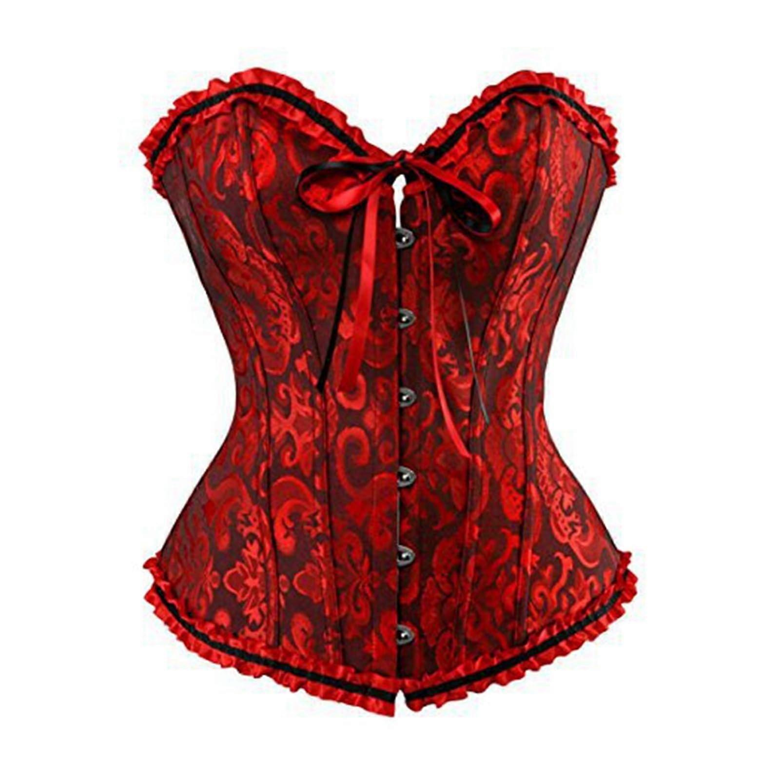 white christmas dresses Renaissance Top in Burgundy | Maroon Gothic Vampire Corset Blouse main image 1