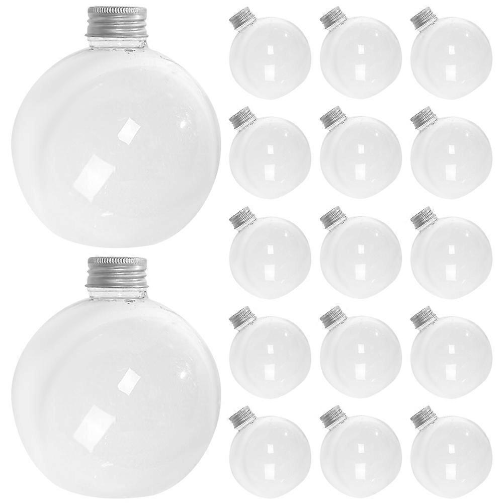 Lightweight Juice Bottles with Sealing Design for Decor Silver Plastic 50pcs Portable Small Size