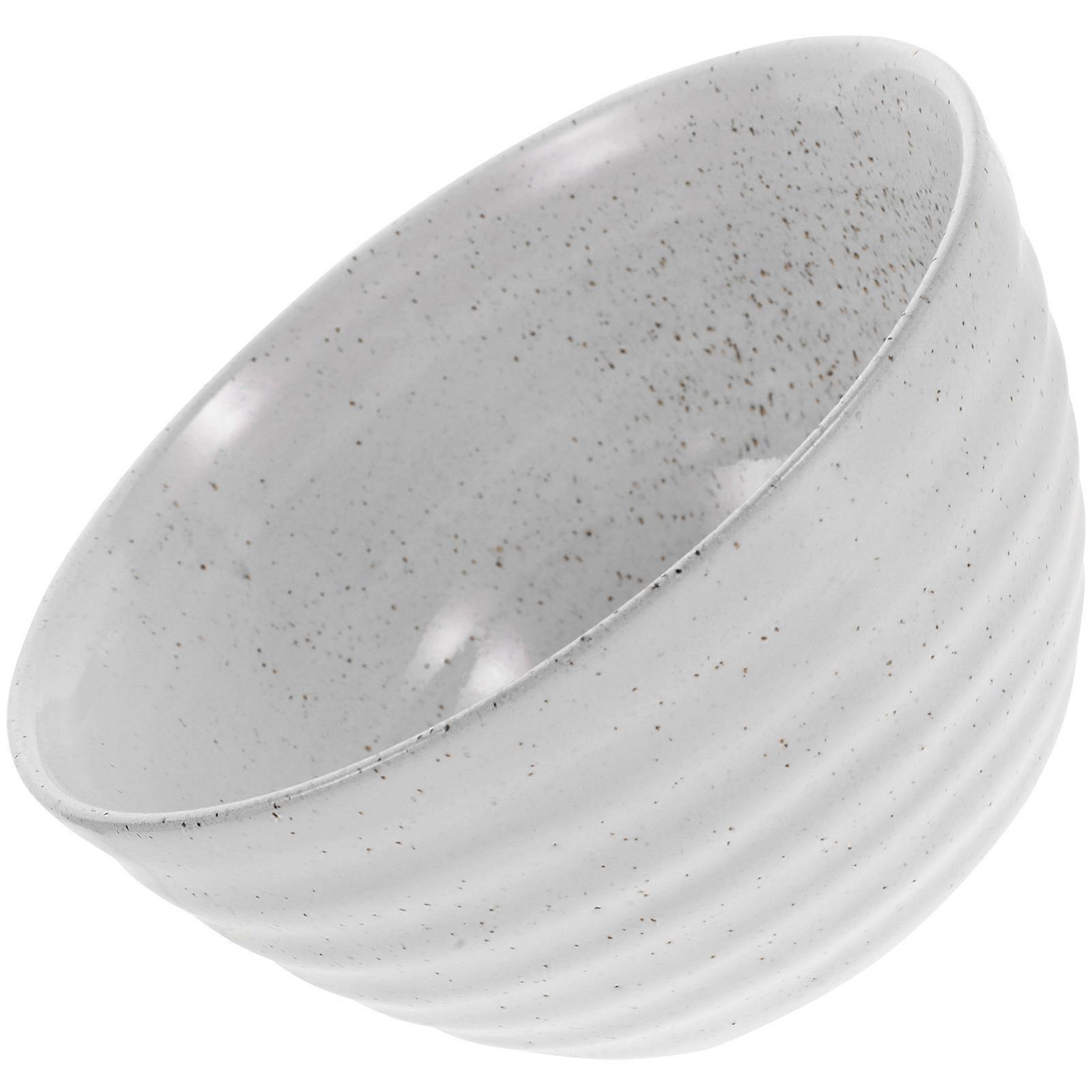 Large Soup Bowl Ceramic Grey for Storage Use Finely Processed and Practical 7.9 Inches