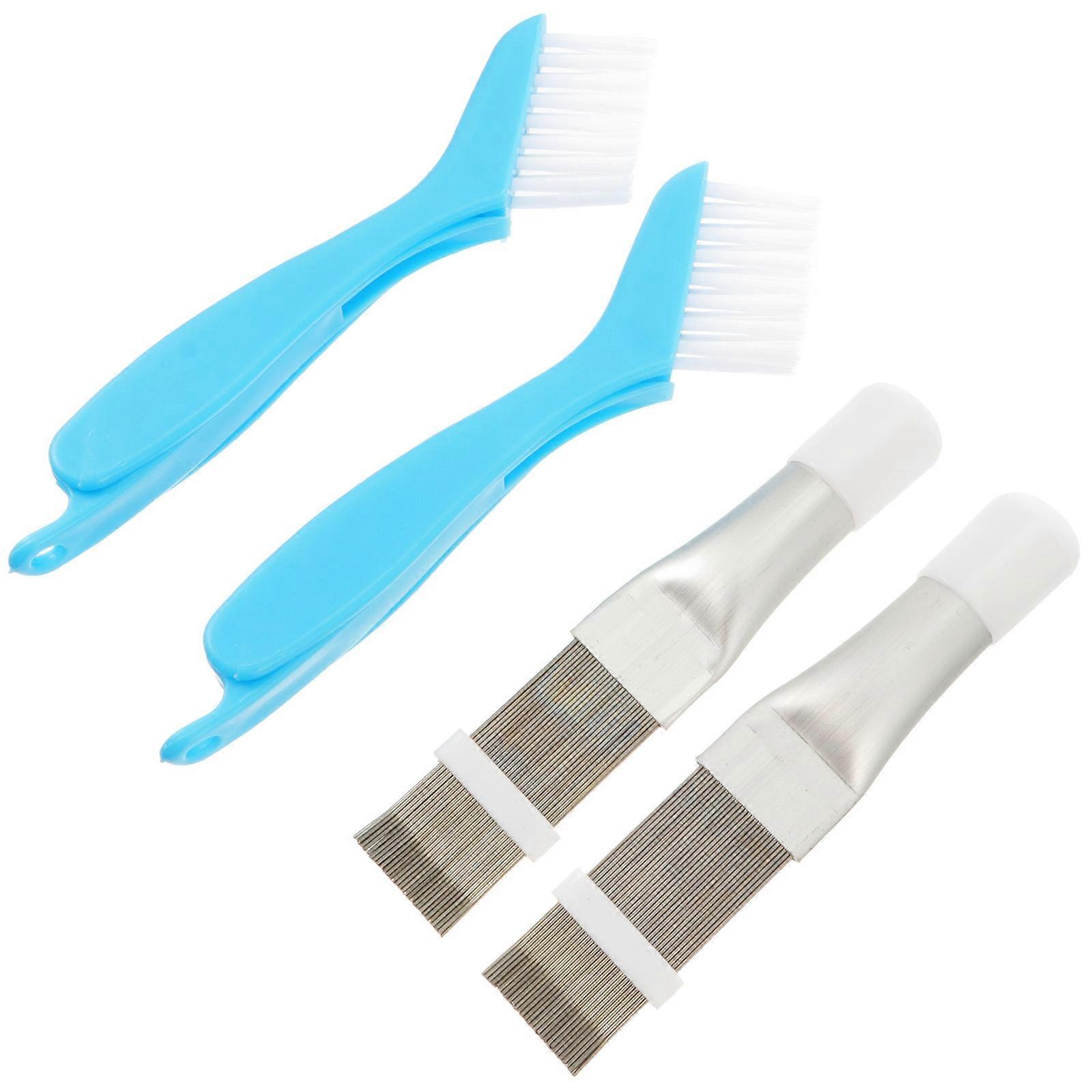 Air Conditioning Fin Straightener Tool 1 Set 4Pcs Assorted Color For Cleaning Air Conditioning Units 5.7X1X0.2in Design