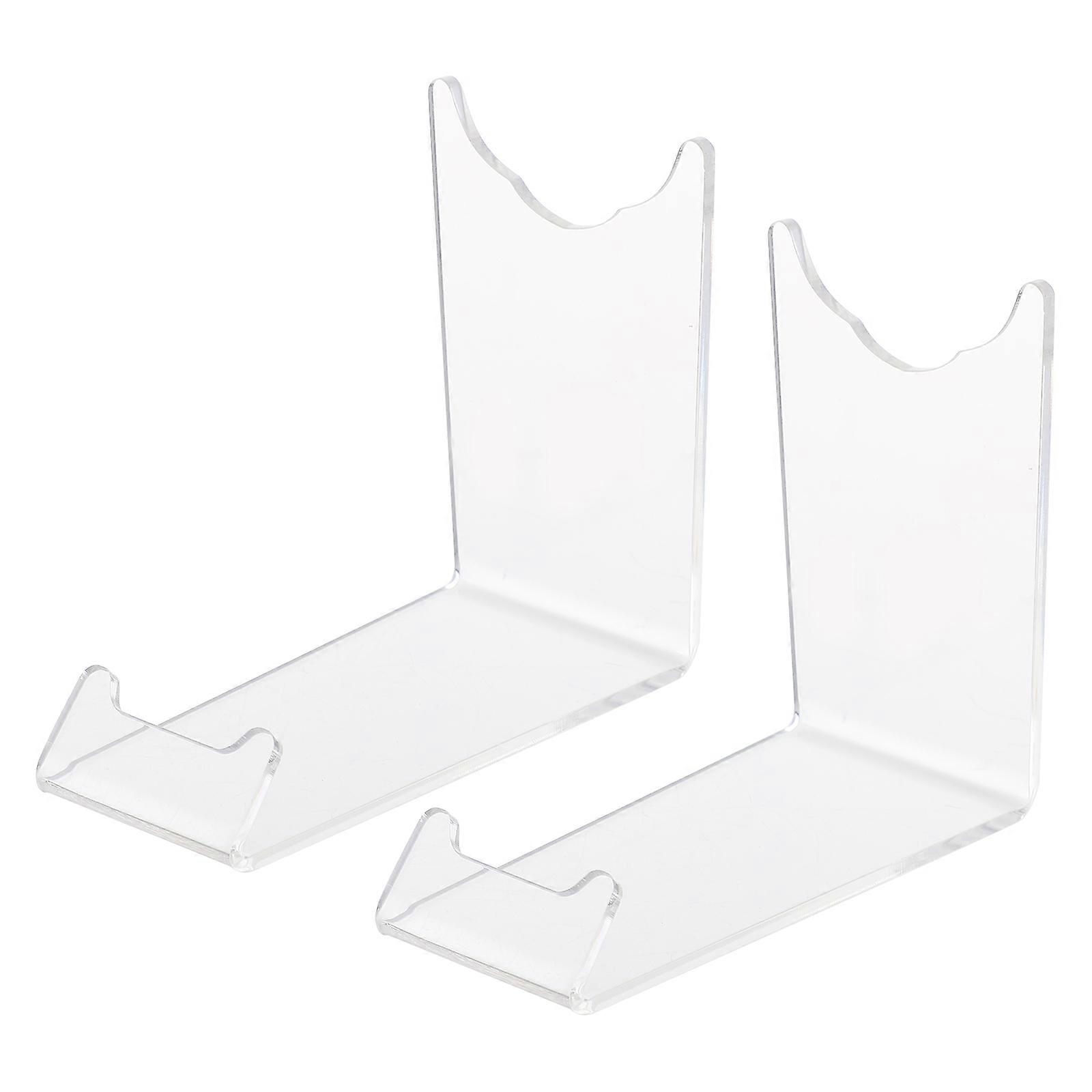 Transparent Electric Stand Holder for Storage Plastic Display with Smooth Edges 2pcs