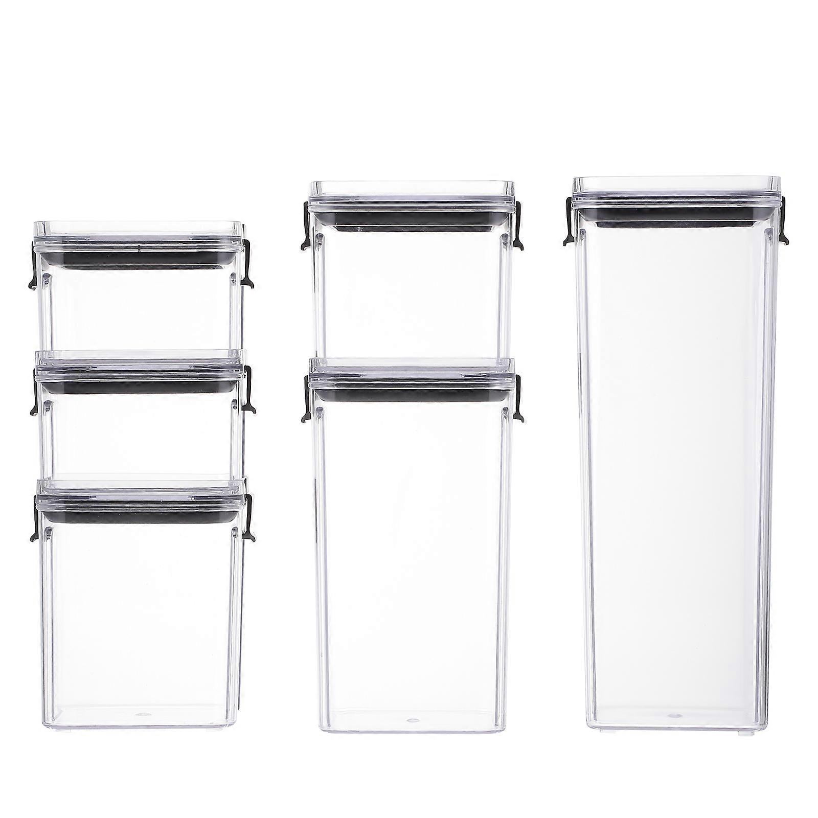 Clear Storage Jar For Homeowners Dried Food Preservation 900ml Practical And Easy To Identify 6Pcs