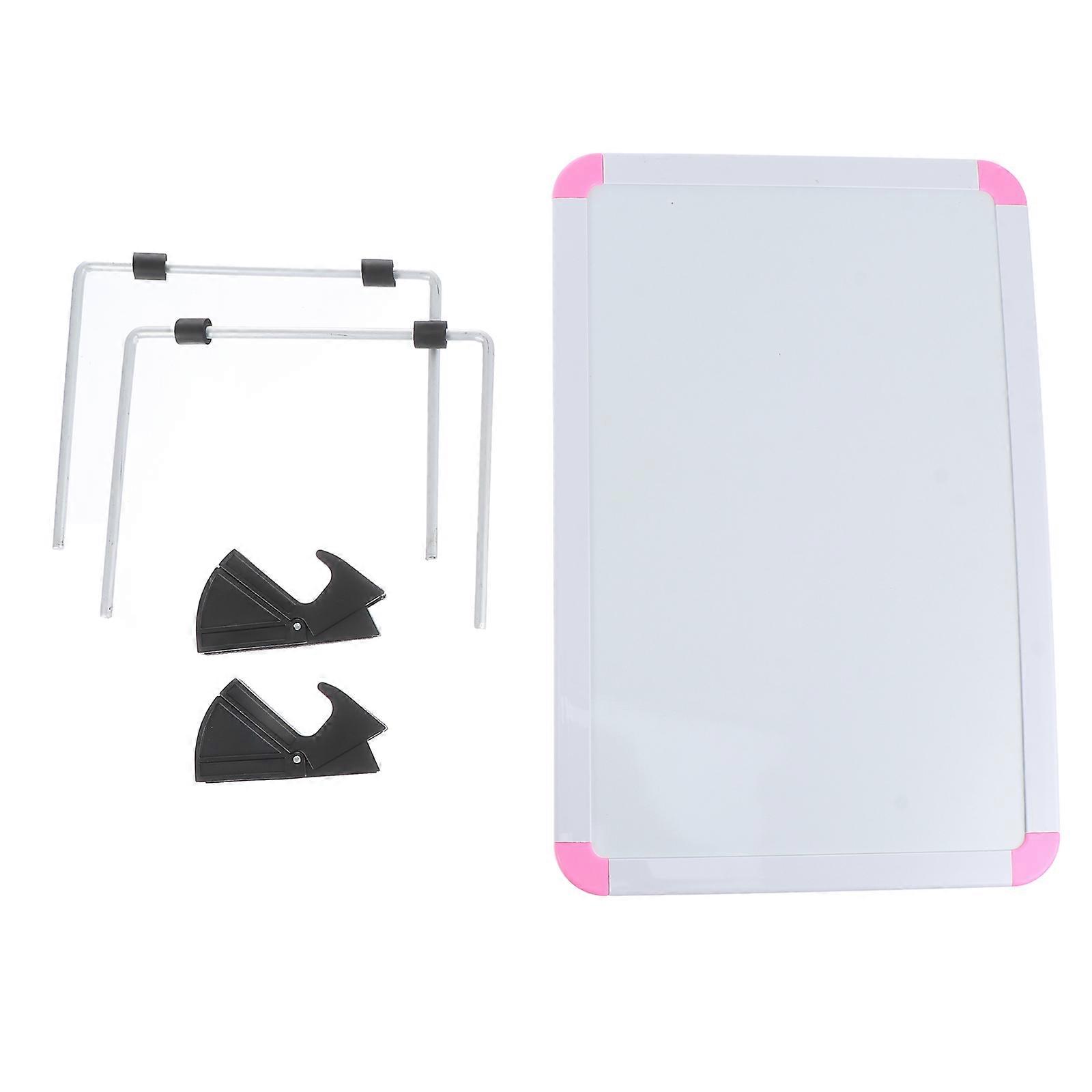 Double-Sided Magnetic Notice Board For Office Use Educators Pink Plastic Function 1Set