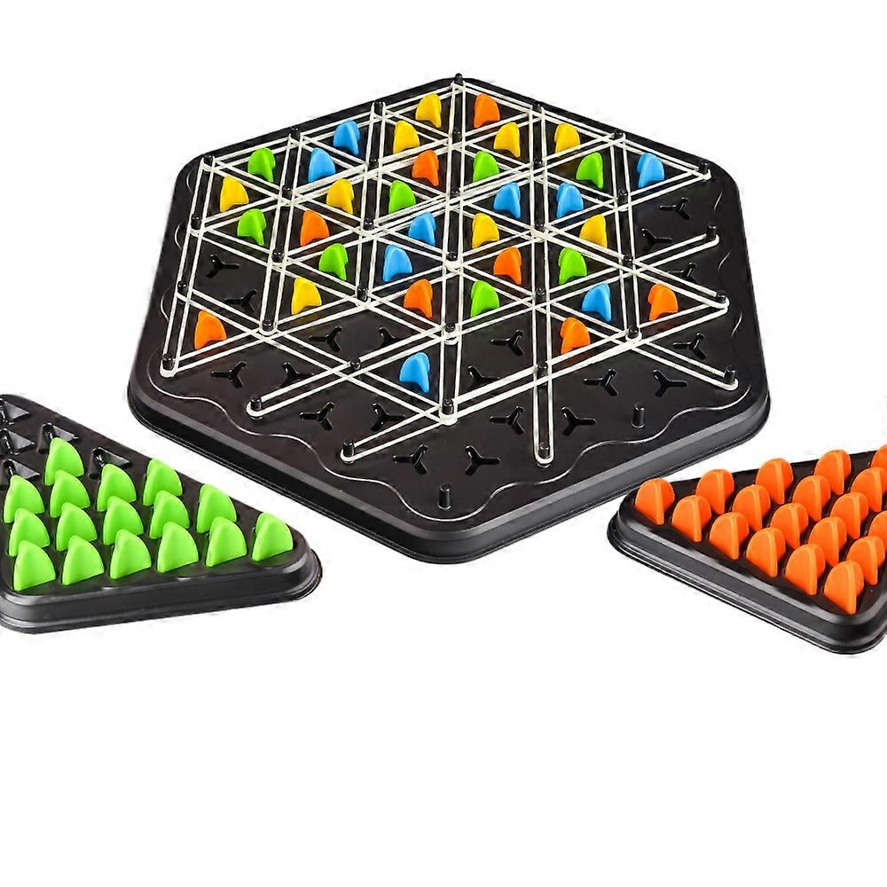 Cross border triangle chain chess board game family parent child interactive