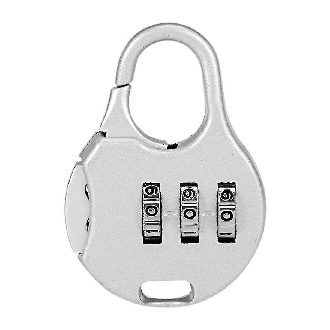 3Digit Combination Padlock 3.1 mm Shackle Zinc Alloy Lock Grey
