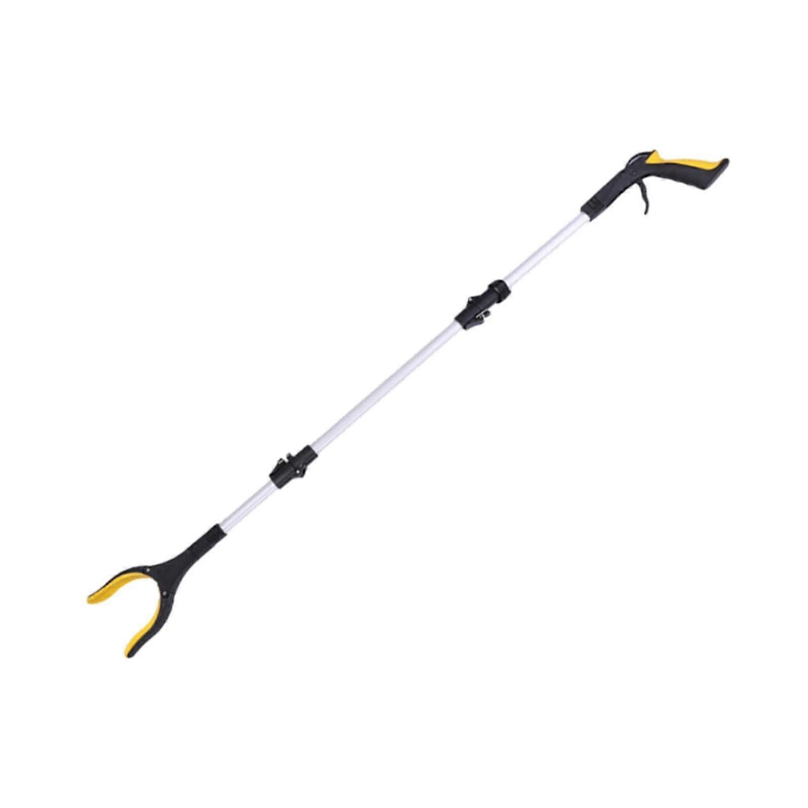 Folding Grabber Tool for Garden and Indoor Use, Portable Hand Gripper Pickup Clip, Yellow Garbage Collector