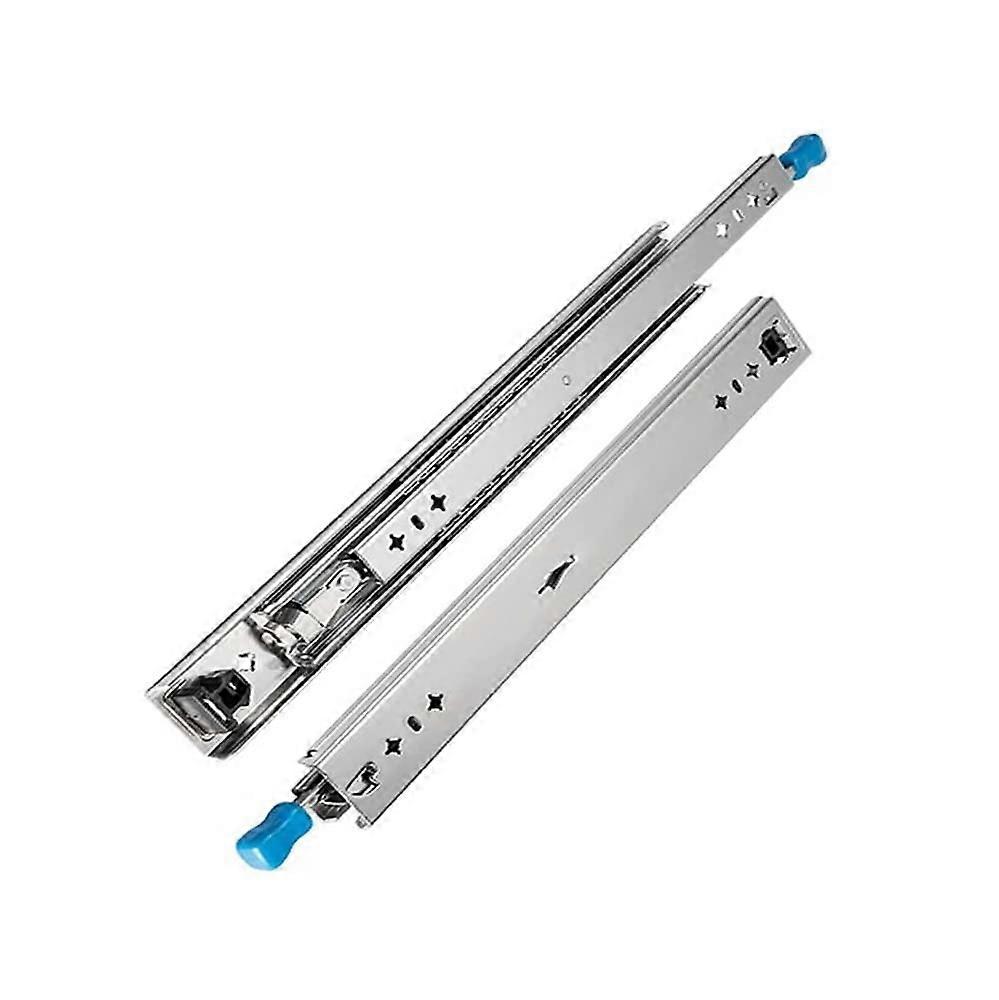 High-Performance Drawer Slides With Lock, Full-Extension, Ball-Bearing Metal Rails, 450 mm (18") Length