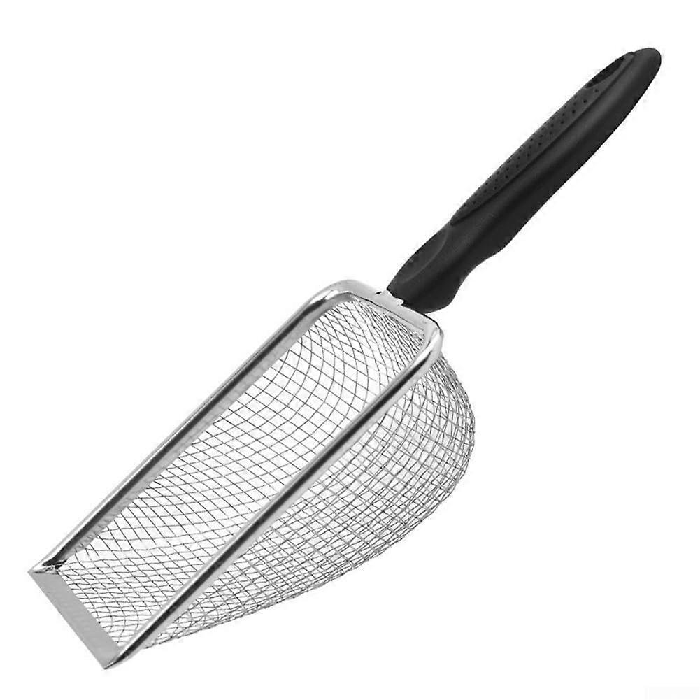 2 Pieces Garden Soil Mesh Sieve Set with Handle, 5.0mm Compost Strainer and Plant Shovel for Sand and Stones