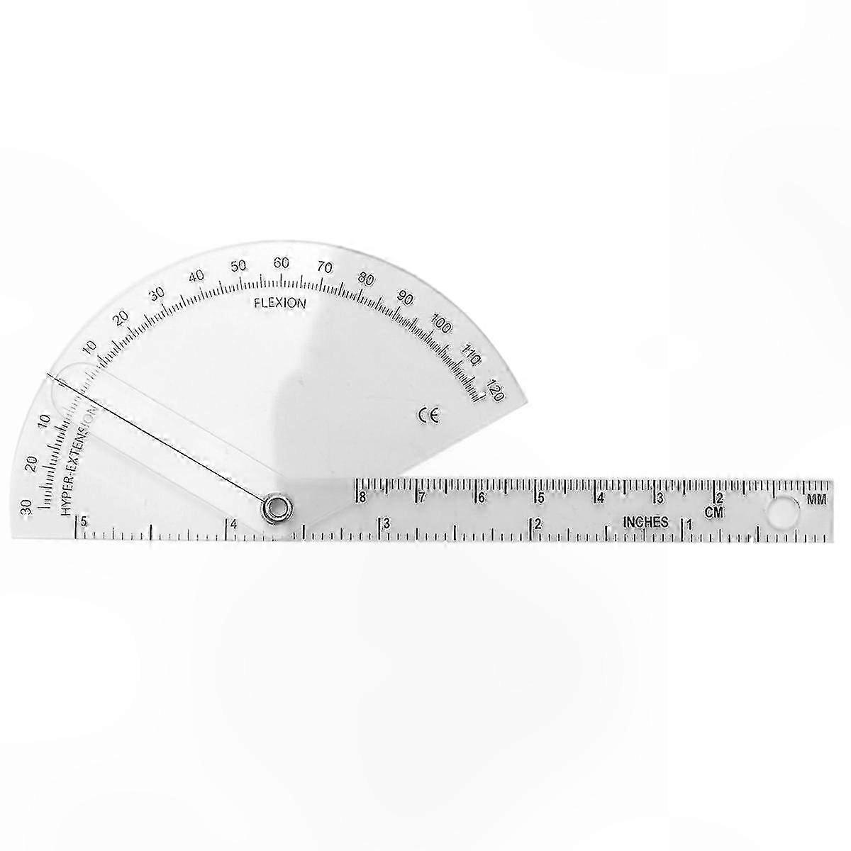 6-Piece Spinal Measurement Tool Set: 180/360 Degree Angle Goniometer and Multi-Ruler for Accurate Readings