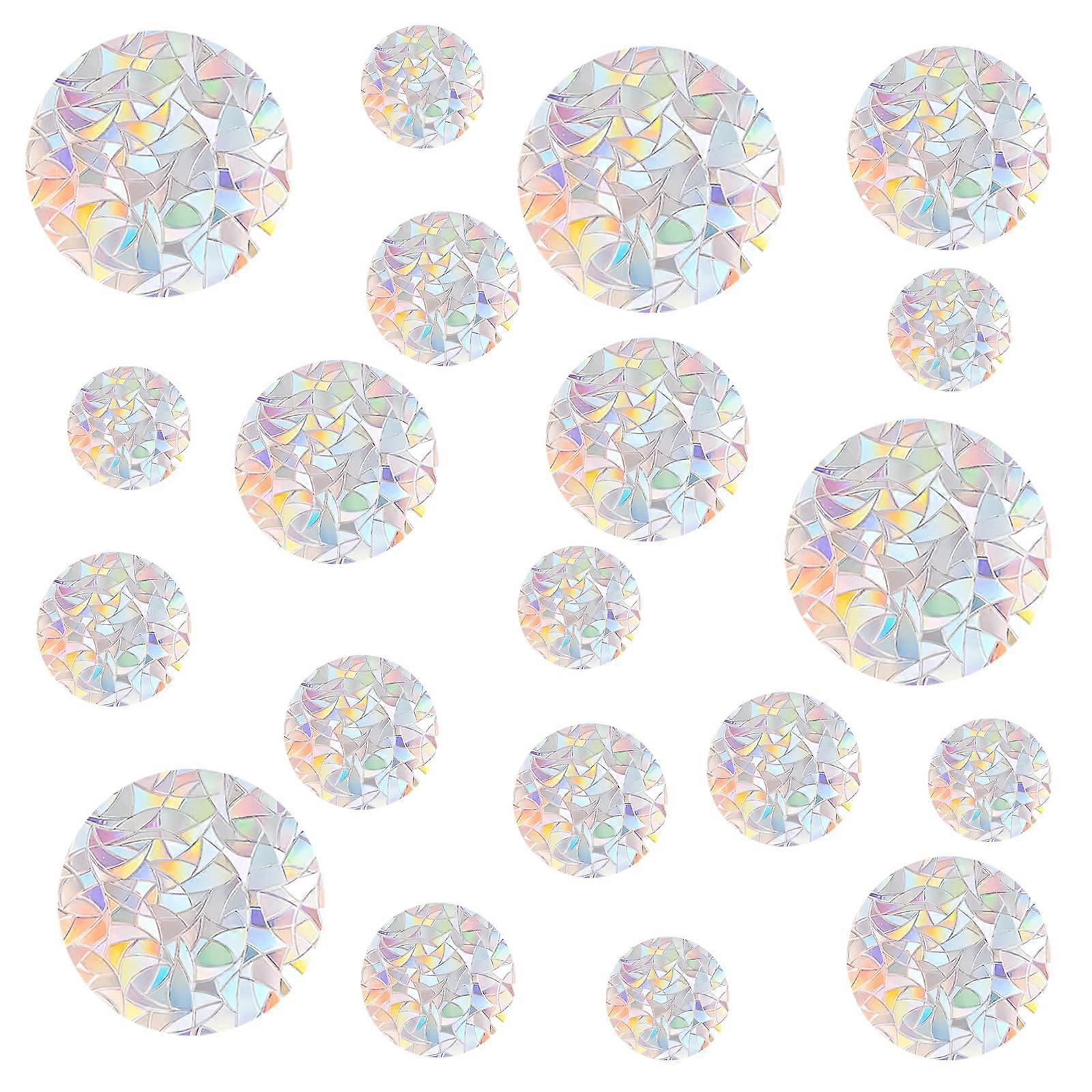 Rainbow Prism AntiCollision Window Decals for Bird Safety, 52 Pcs