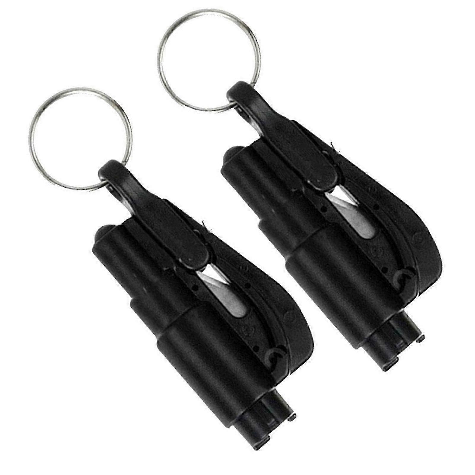 Compact Car Emergency Hammer with Belt Cutter - 2-Pack Safety Device