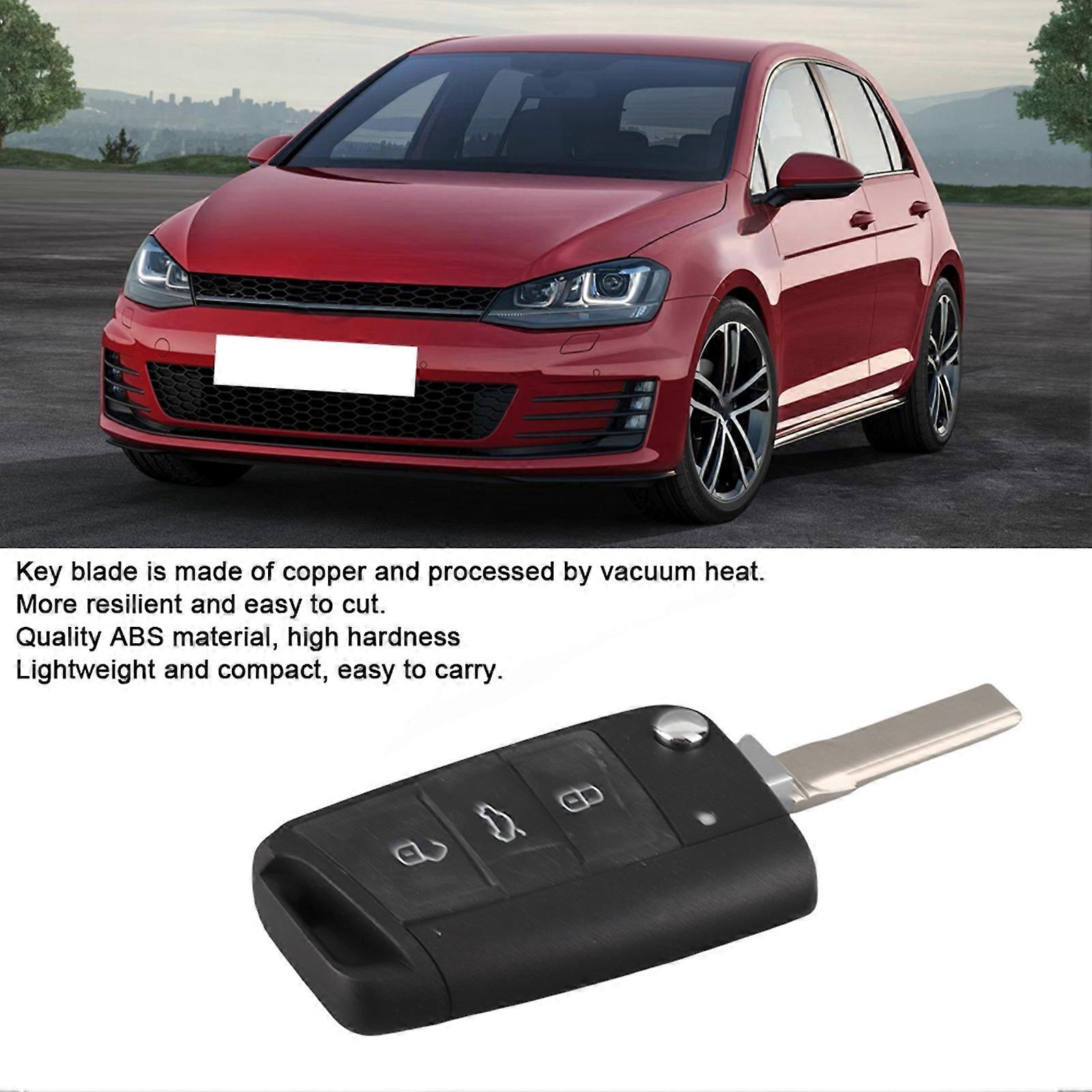 Auto Car Smart Remote Key Shell Case 3 Buttons ABS MK7 3 Fit