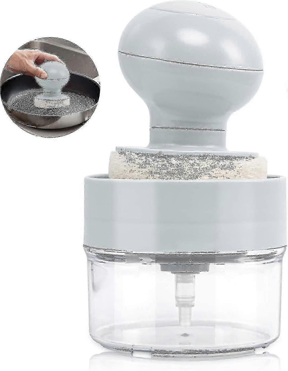 Scrubber With Stand Dish Brush With Soap Dispenser And Holder