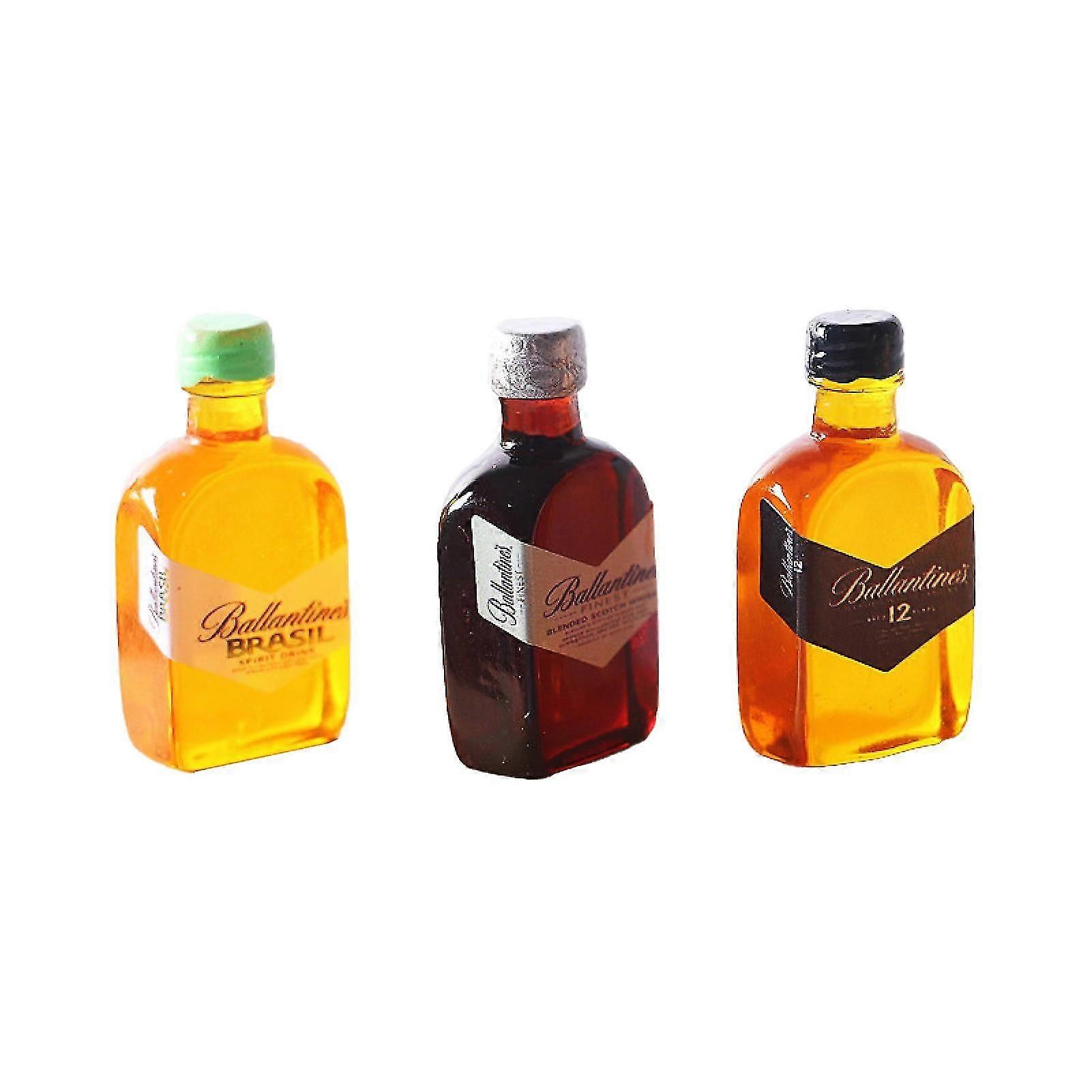 3 قطع / مجموعة زجاجات ويسكي مصغرة اللون مشرق ديكور المنزل المدمجة دمية صغيرة زجاجة النبيذ للترفيه Kaesi ، hw