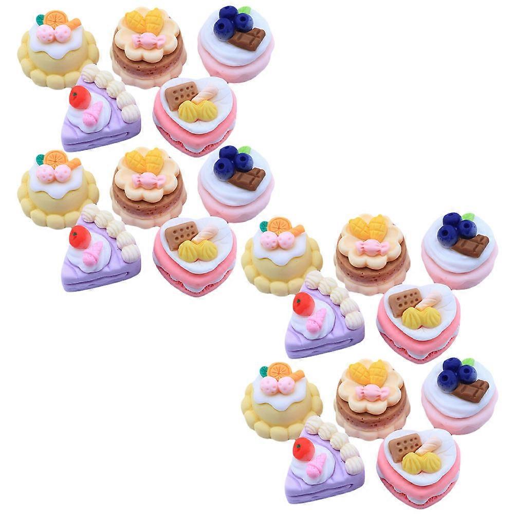 Resin Cake Charms for Jewelry Making Assorted Color Unique Design Lightweight and Durable 25 Pieces