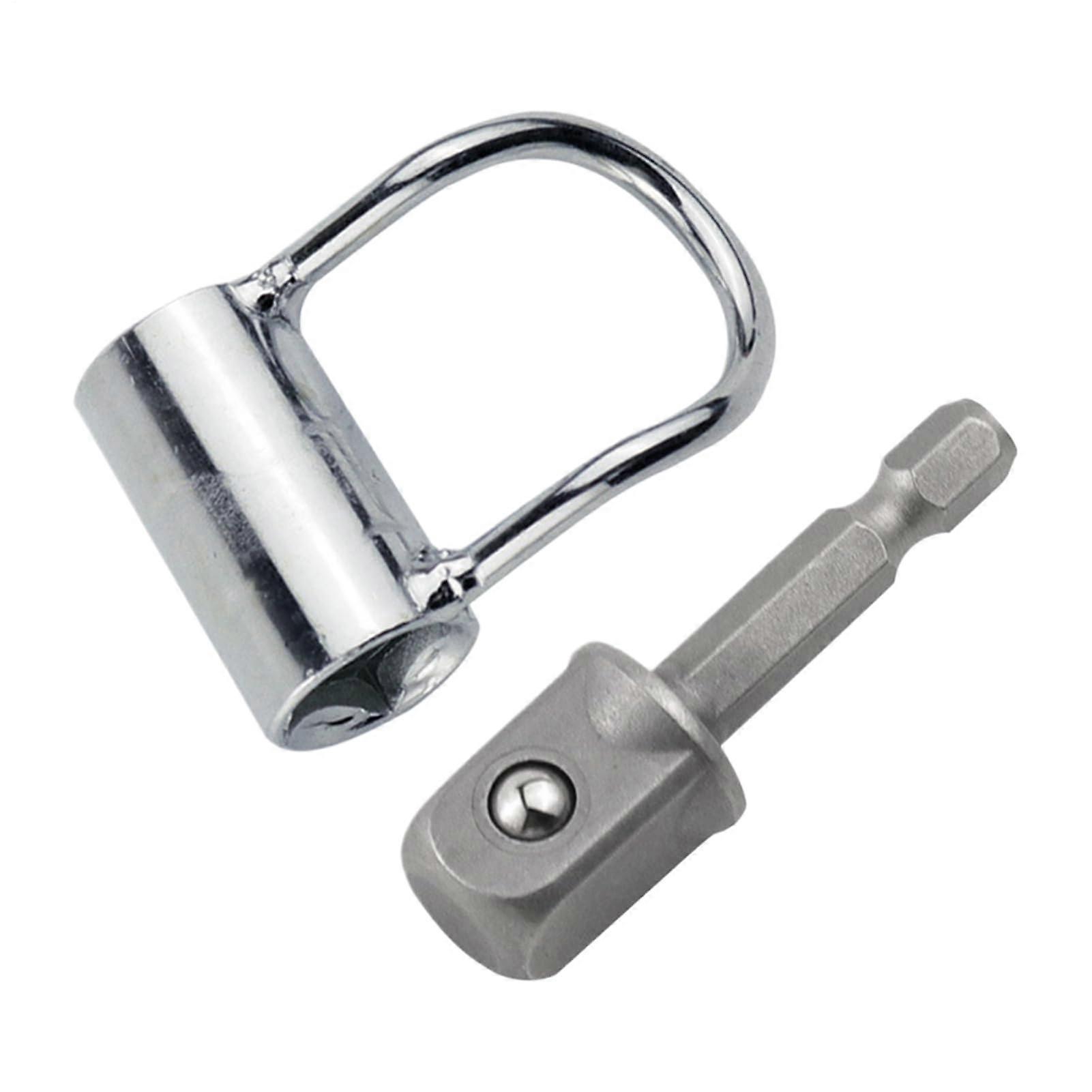 Angle Stop Tool, Chrome Plated Steel Plumber Wrench For Compression Ring Removal In Tight Spaces, Fits Most Angle Stops