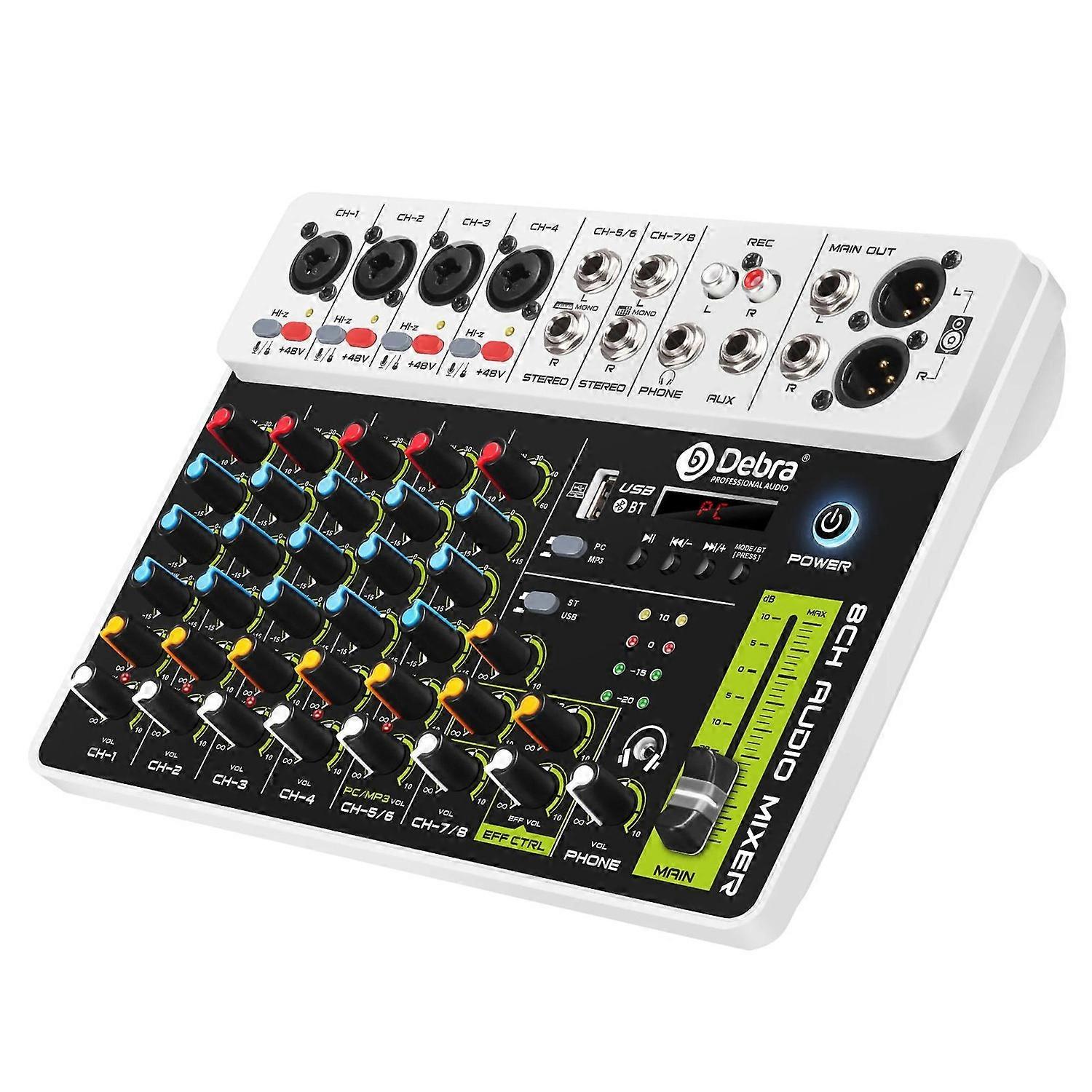 DEBRA V8 8-Channels Audio Mixer 8-Channels