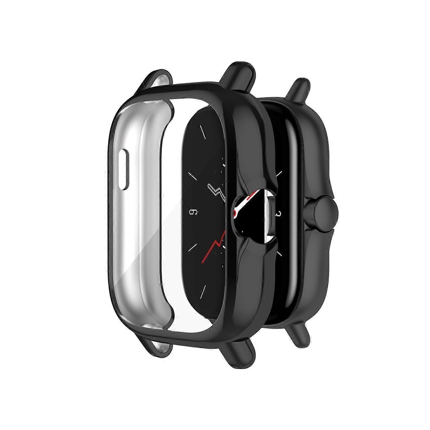 A1968 Electroplating TPU Smart Watch Protective Case Cover Frame for Amazfit GTS 2e/GTS 2