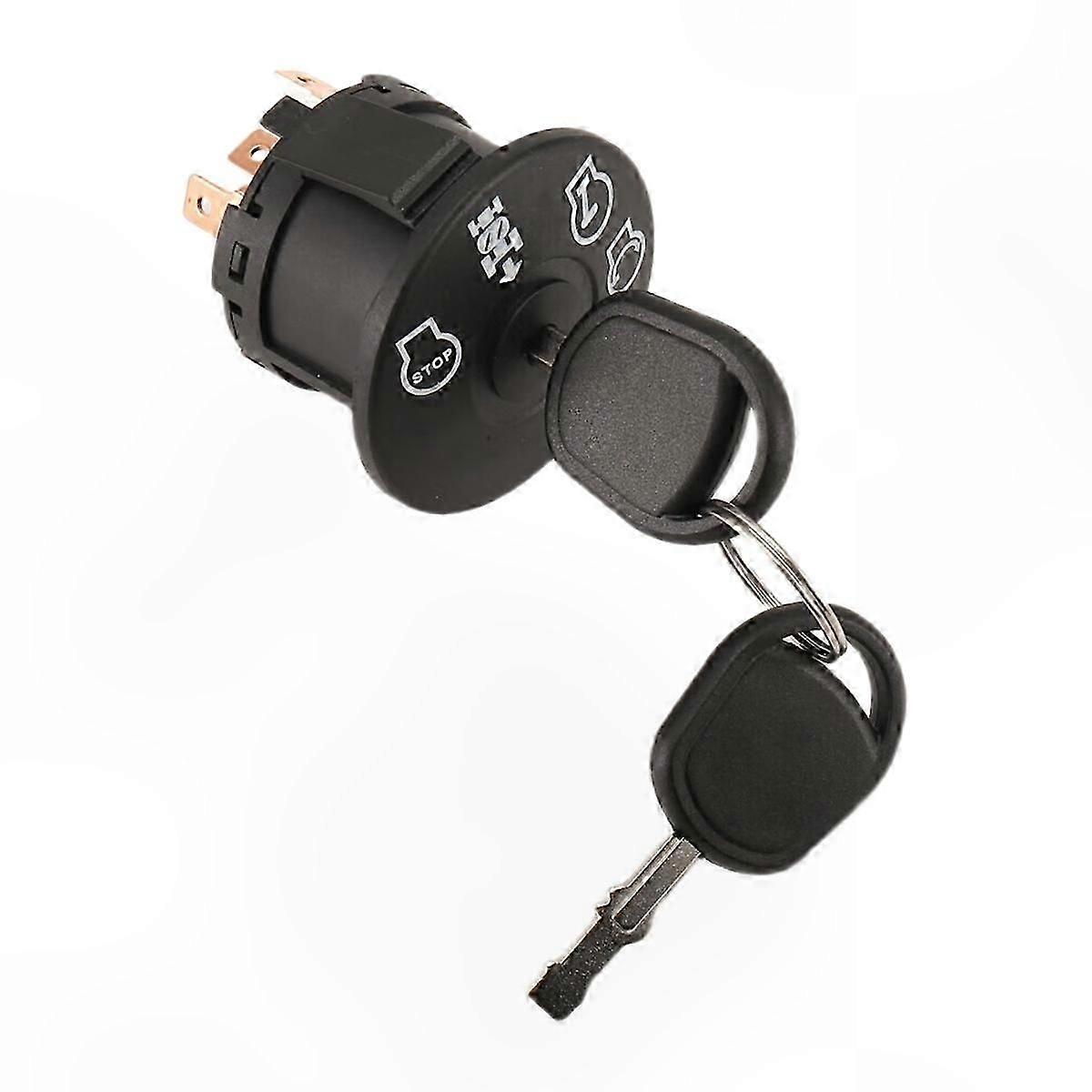 4-Position Ignition Switch with Key for Lawn Mower Tractor 193350 Replacement Part