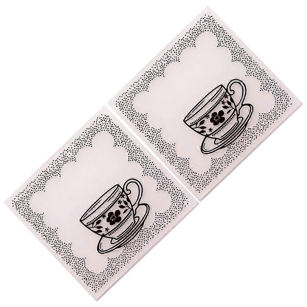 Creative DIY Craft Tool 2Pcs Delicate Stencils For Handmade Gift Scrapbooking 12.7X12.7X0.5Cm Bump Embossing