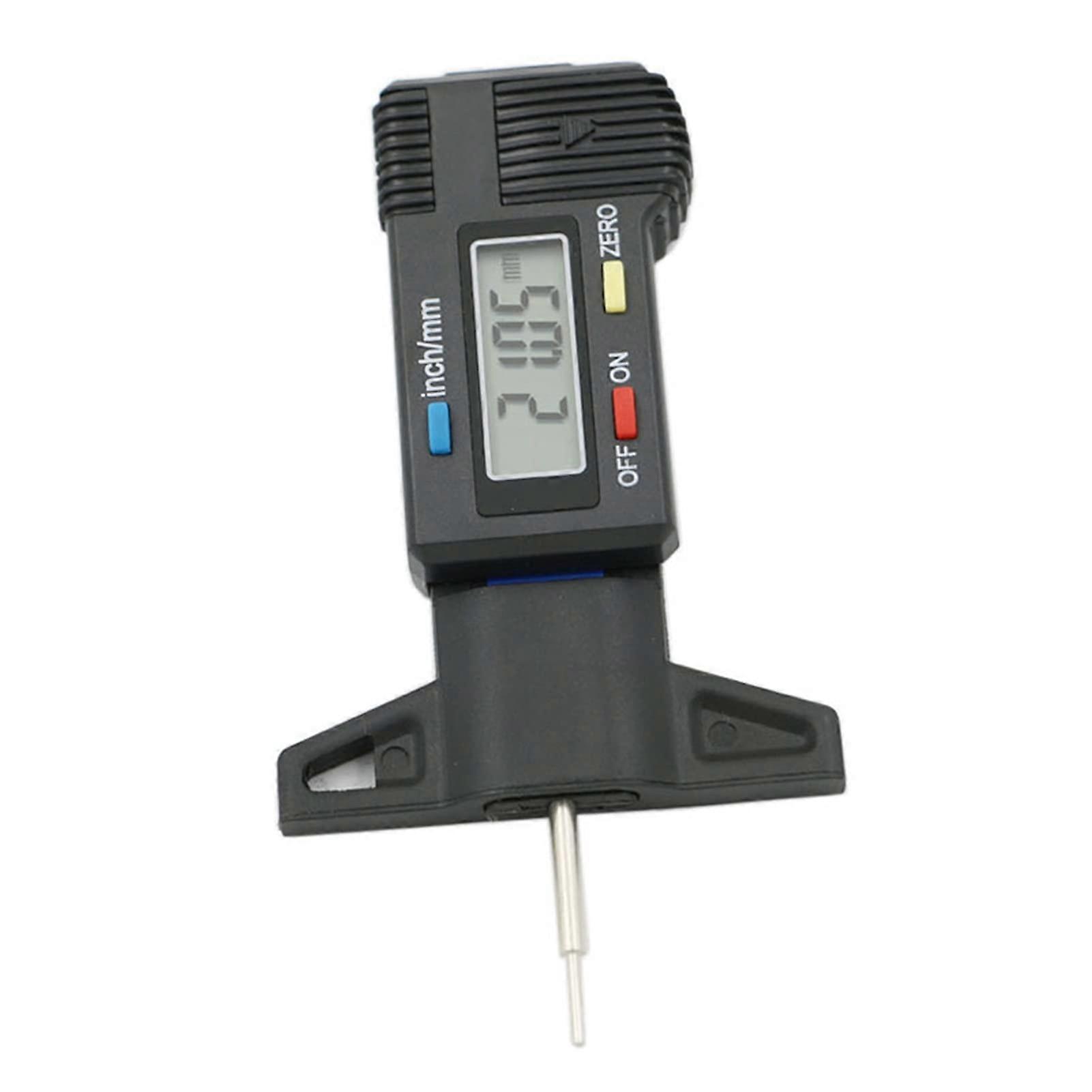 Digital Depth Gauge Caliper 0-25.4mm Tread Depth Gauge LCD Tyre Measuring Tool for Car Tires and Wheels