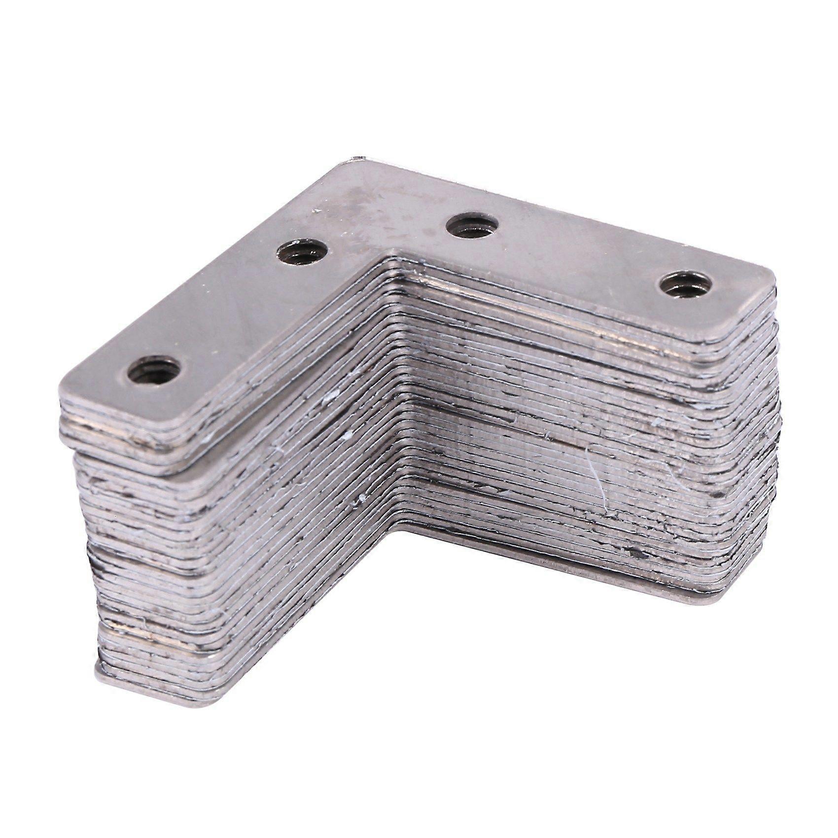 50mmx50mmx1mm L Flat Fixing Mending Repair Plates Brackets 30pcs