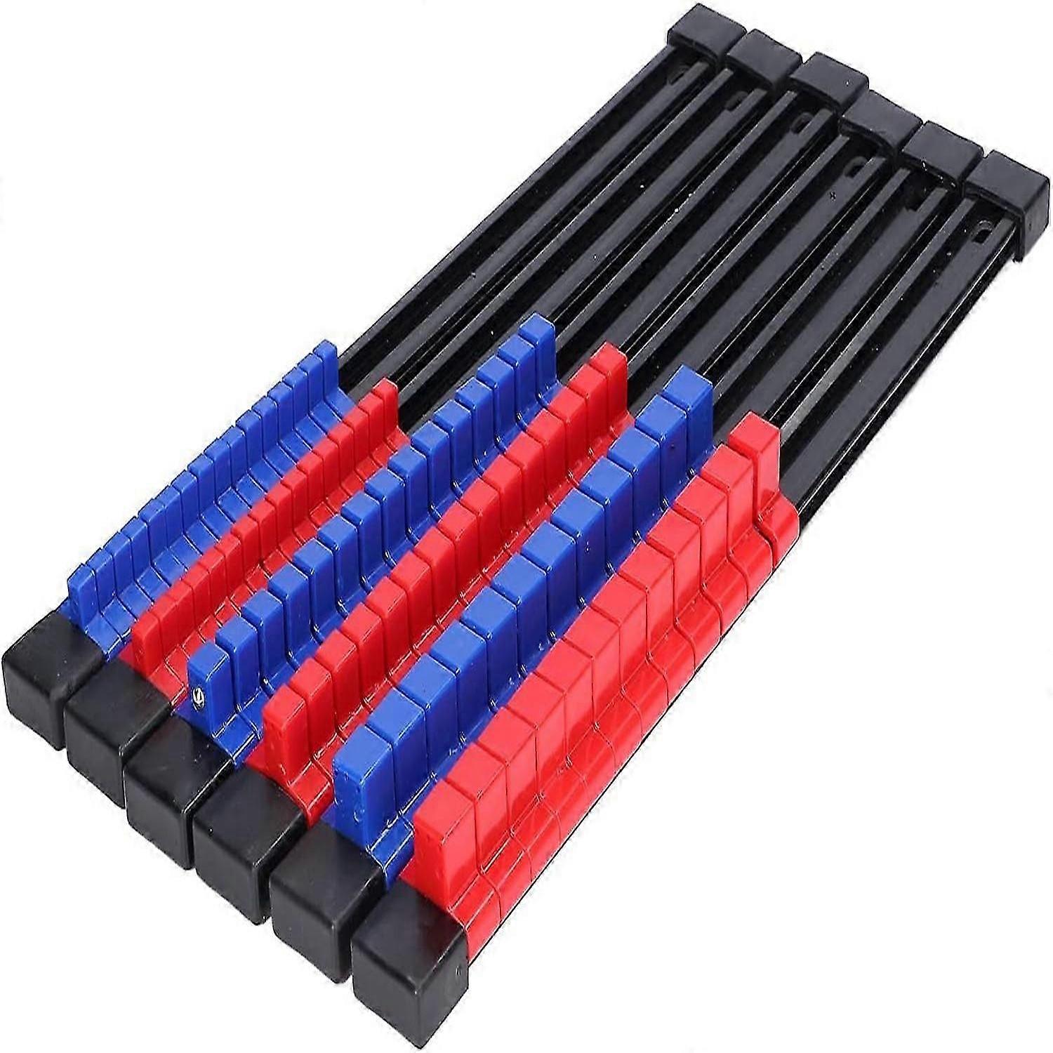 6pcs Socket Organizer Tray,Delaman Socket Organizer Tray Multipurpose ABS Auto Repairing Tools