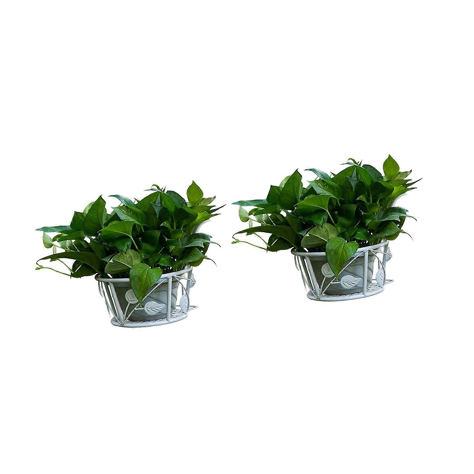 Minimalists Balcony Planter Brackets Modern Iron Hanging Planter Rack for Window Balconies Decorative  White