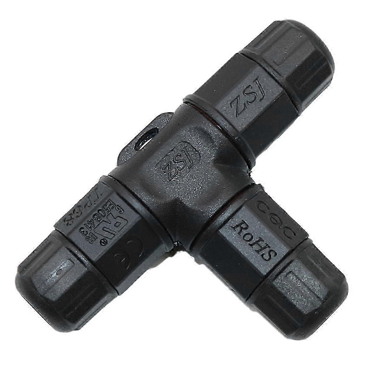 M20 LP68 Waterproof T Shape 3-Way 4 Core Junction Box Connector for Outdoor Extension Cord