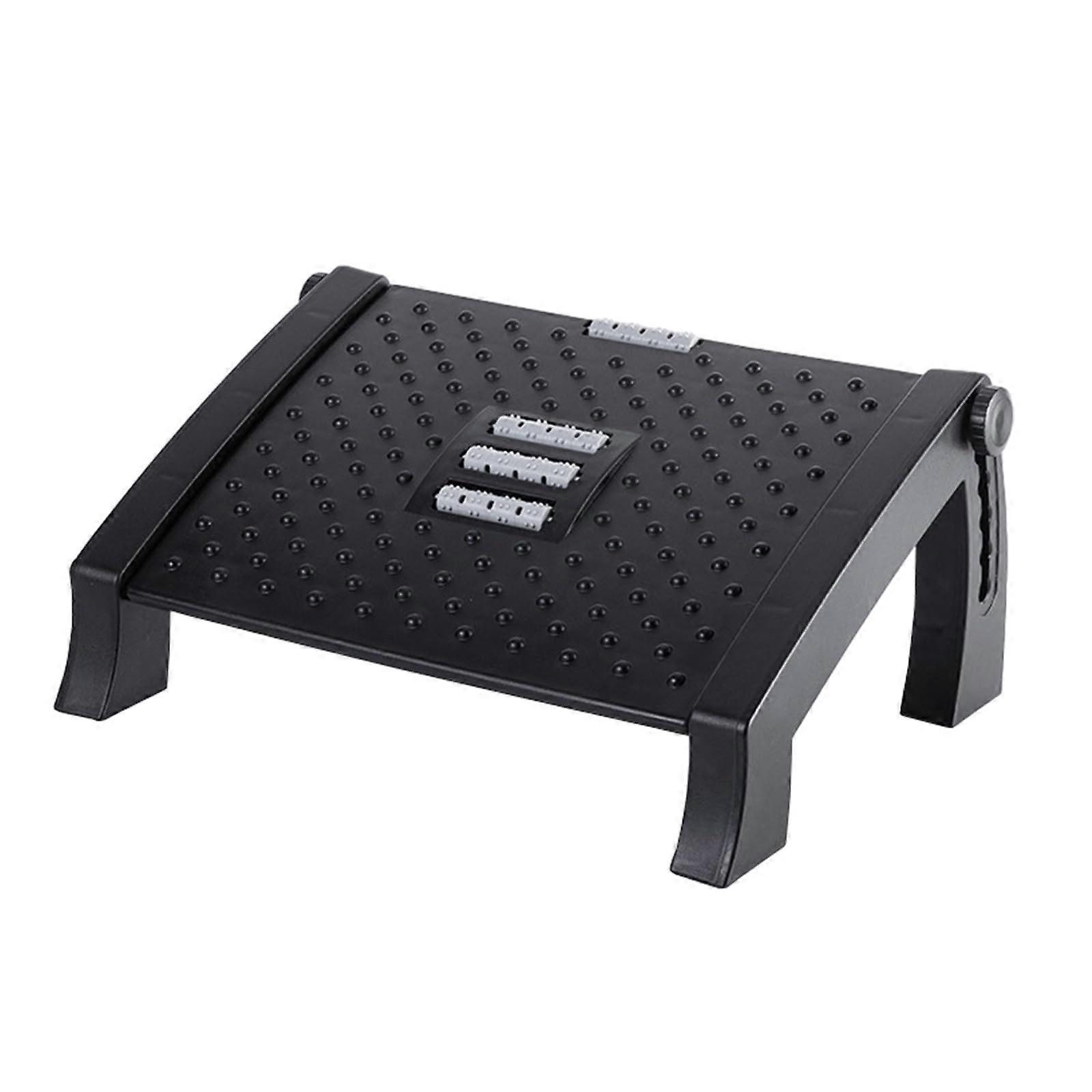 Ergonomic Foot Rest Under Desk 6-Height Adjustable Non-Slip Plastic Cushion Foot Stool With Roller Massage For Posture