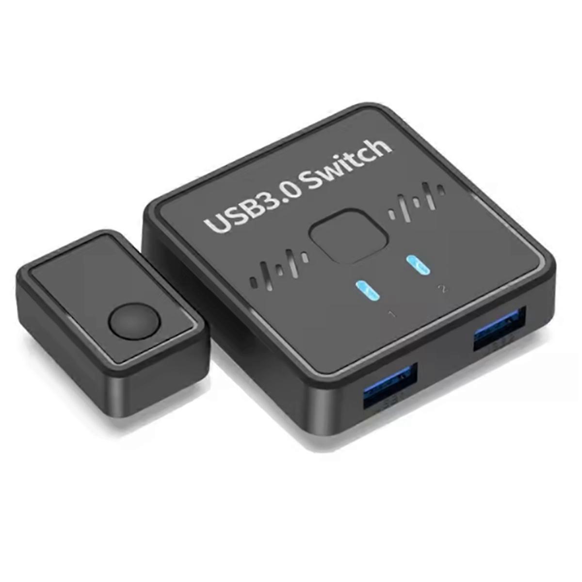 USB 3.0 Printer Sharer Switch USB 3.0 Bidirectional Switcher 2 in 1 Out 2 Computers Share 1 Printer Keyboard Mouse USB
