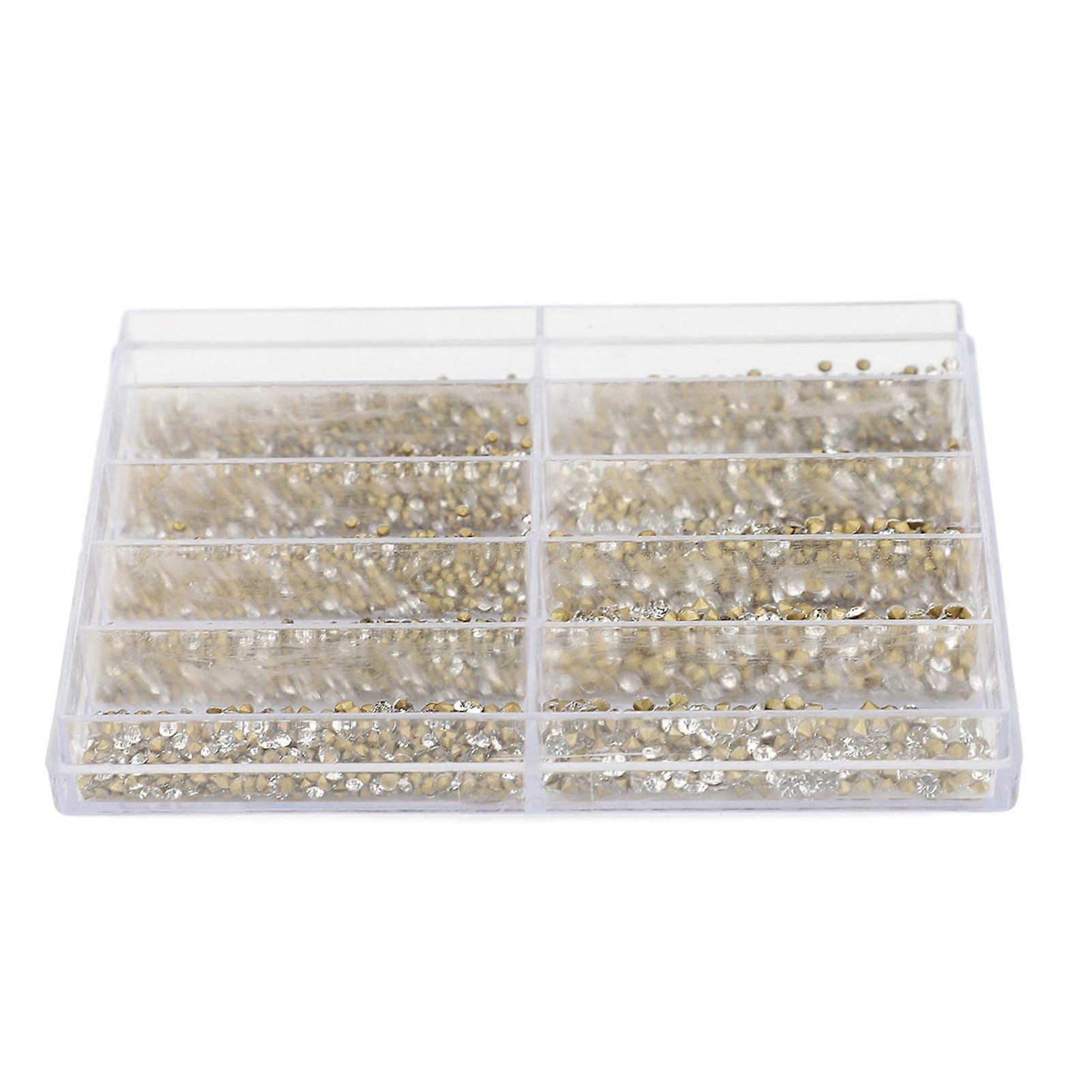 1000PCS Triangular Glitter Rhinestones 10 Sizes for Crafting