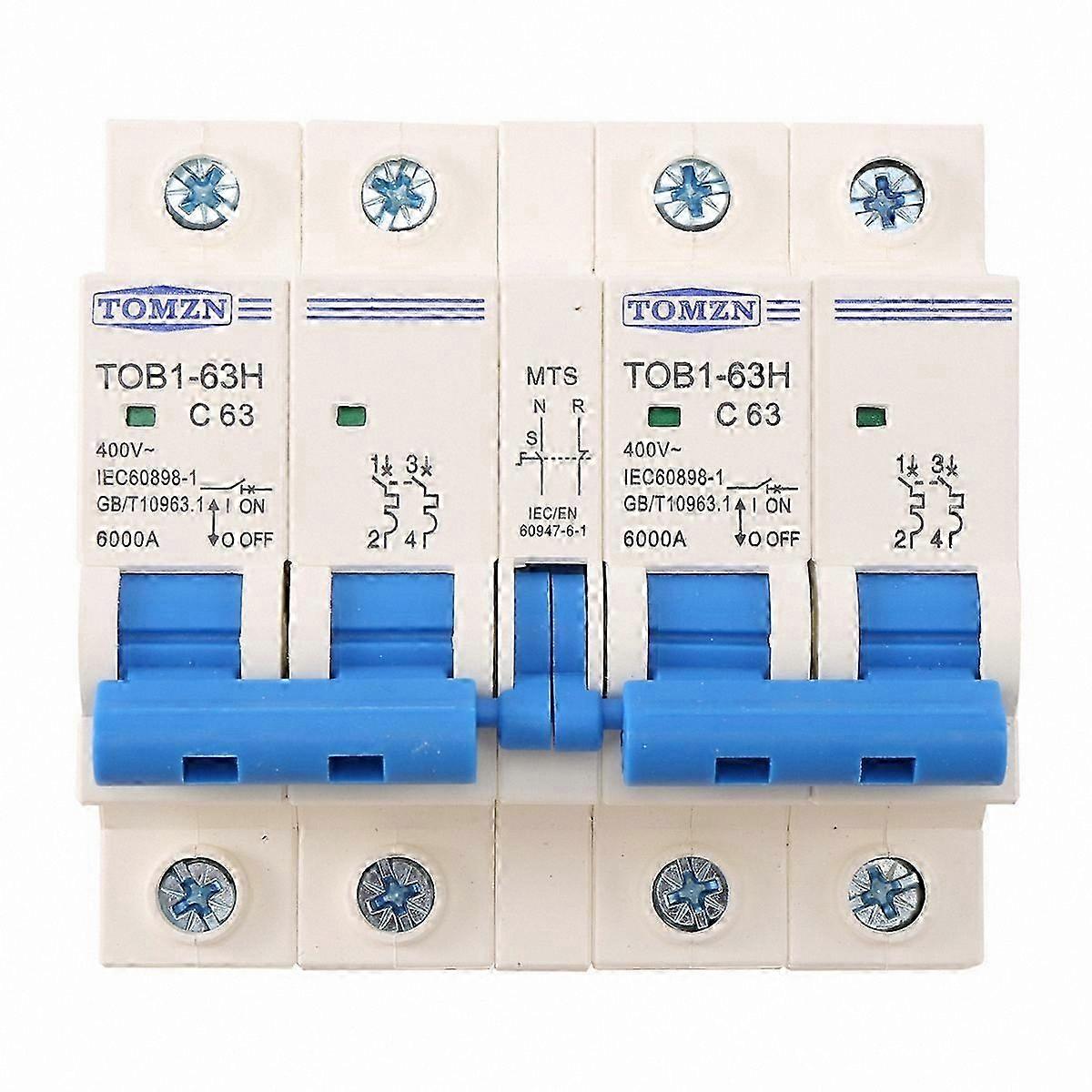 Dual Power Manual Transfer Switch Circuit Breaker MCB, 2P+2P AC 50HZ/60HZ 40A