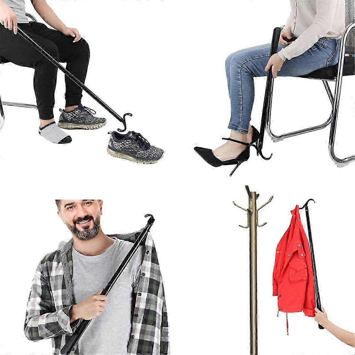 Dressing Stick with Shoe Horn with Sock Removal Tool, Adjustable Extended Dressing Aids for Shoes, Socks, Shirts 2025