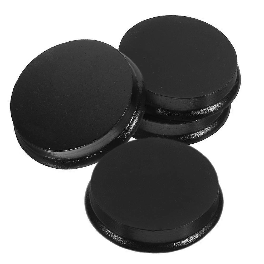 Wooden Round Base for Miniature Dolls with 9Pcs Display Stands for DIY Projects