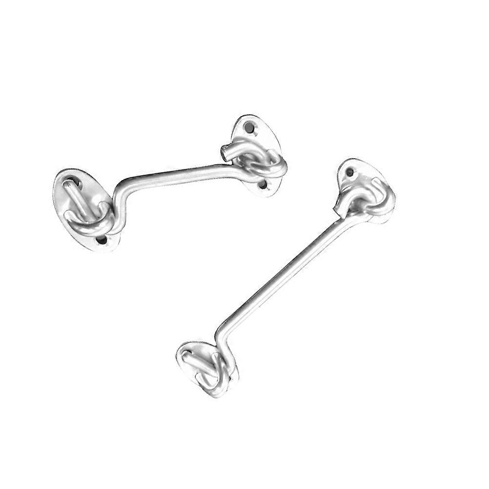 Cabin Door Hook with Screws Stainless Steel Hook for Household Use 2Pcs Durable