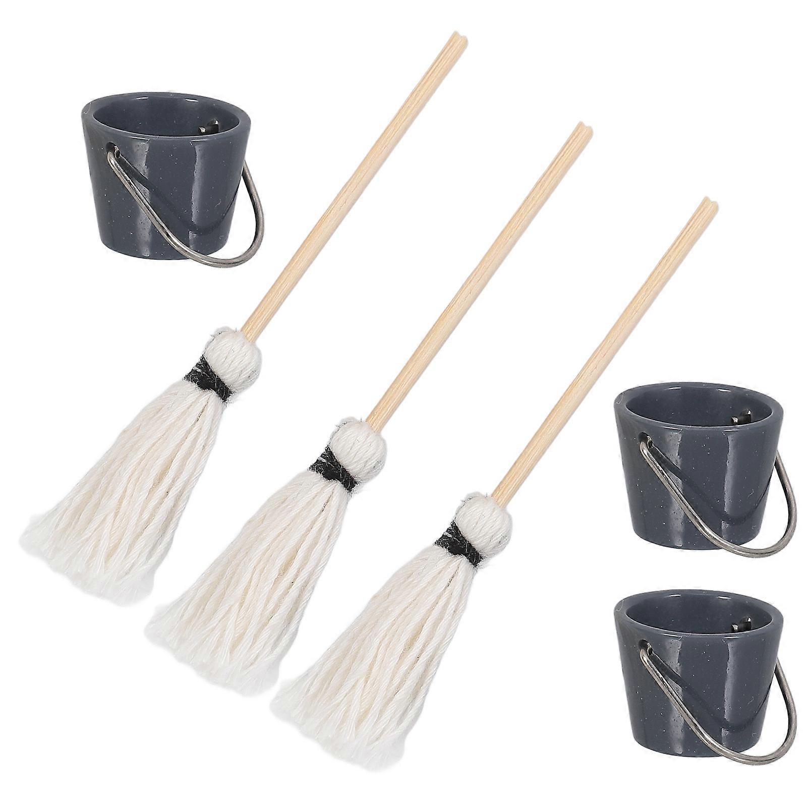 Mini Mop Dollhouse Decoration for 9Sets of Accessories to Enhance Mini House