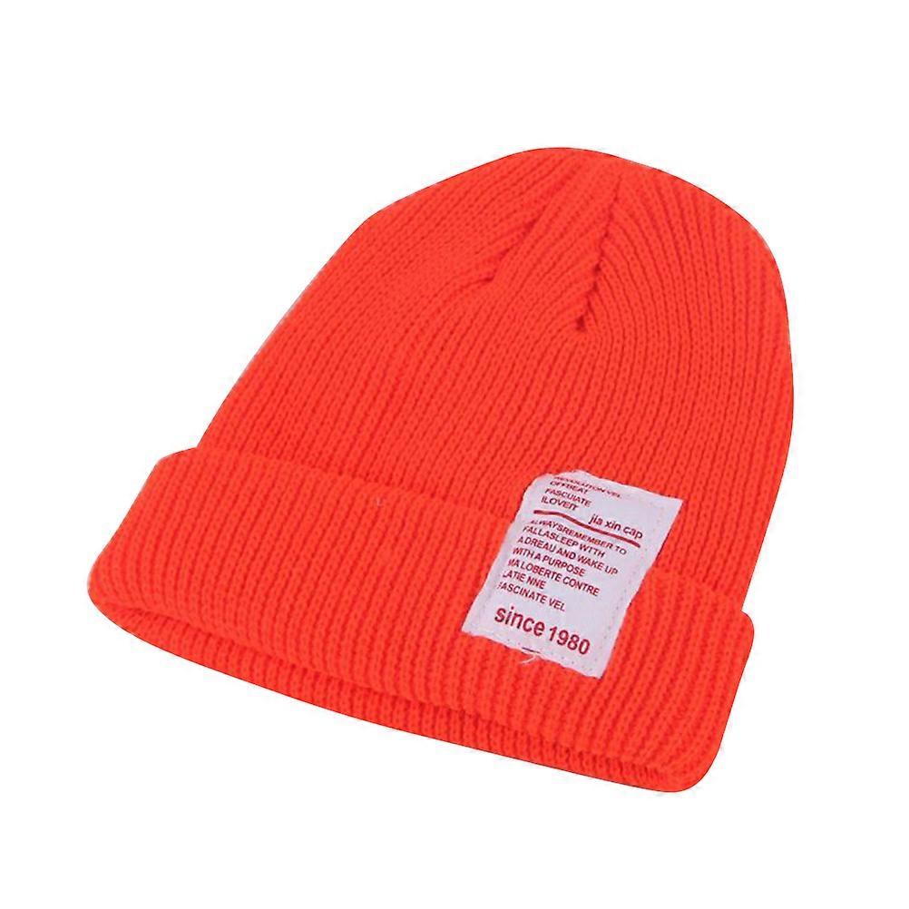 Knitted Cap Baby Knitted Hat for Kids Wearing Orange