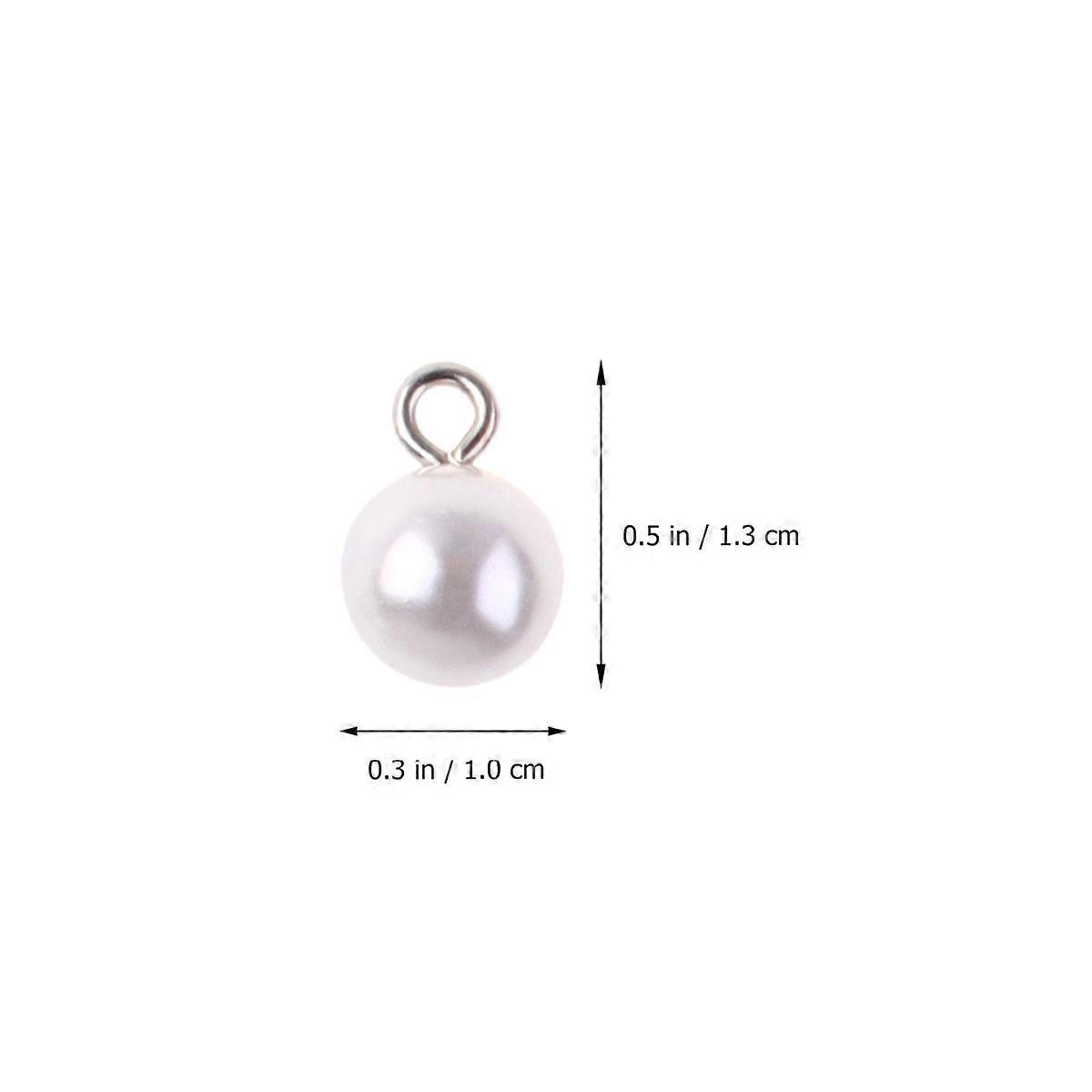 Pearl Button Sweater Shirt Button for Decorating 100Pcs White Embellishments
