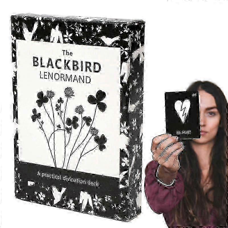 36pcs The Blackbird Lenormand Tarot Cards English Version Oracle Cards Deck Divination Table Board Game Fate Telling Party Favor