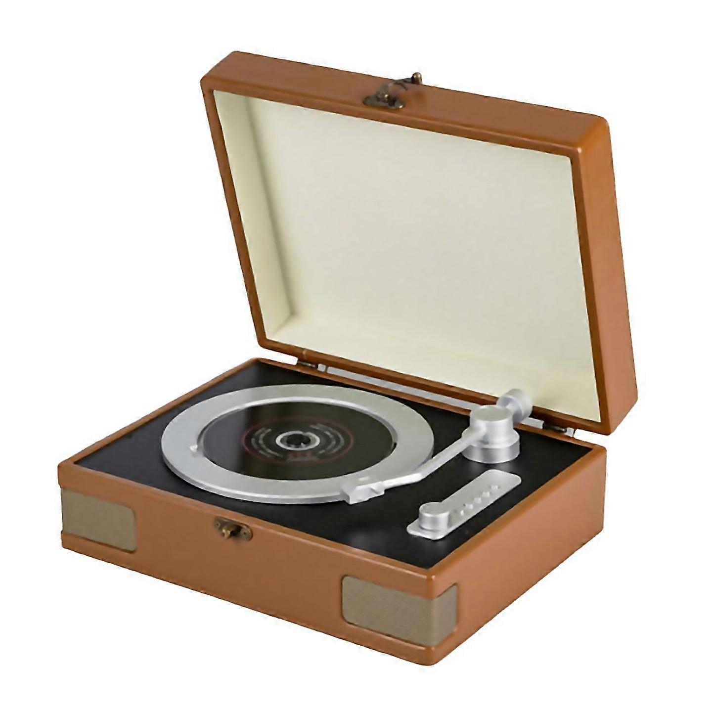 For Vintage Suitcase Cd Record Player Bluetooth 53 Hifi Speakers Brown