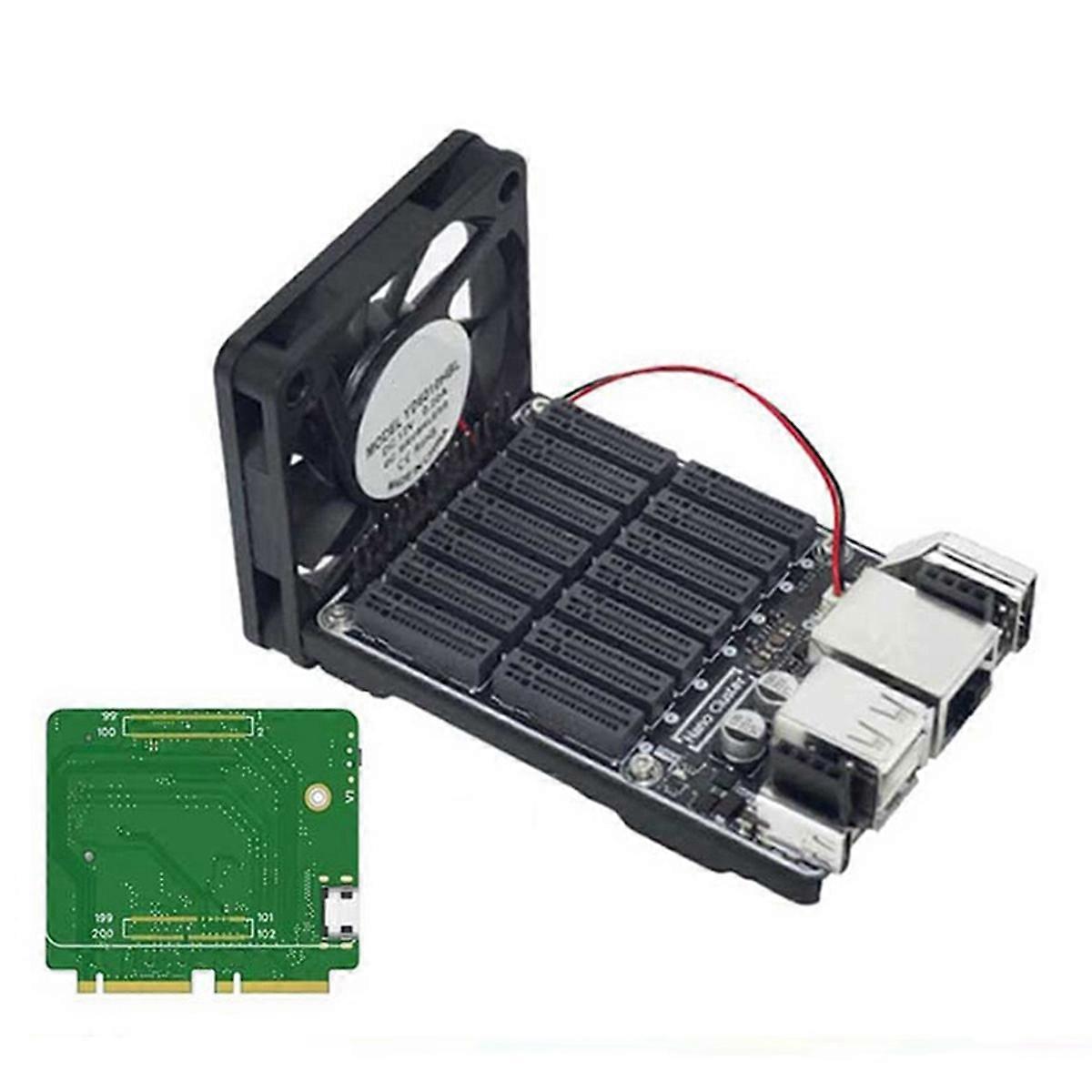 NanoCluster 7x CM4/CM5 Nodes Mini Baseboard with CM45 Adapter Kubernetes K3S Edge AI Homelab for Cl